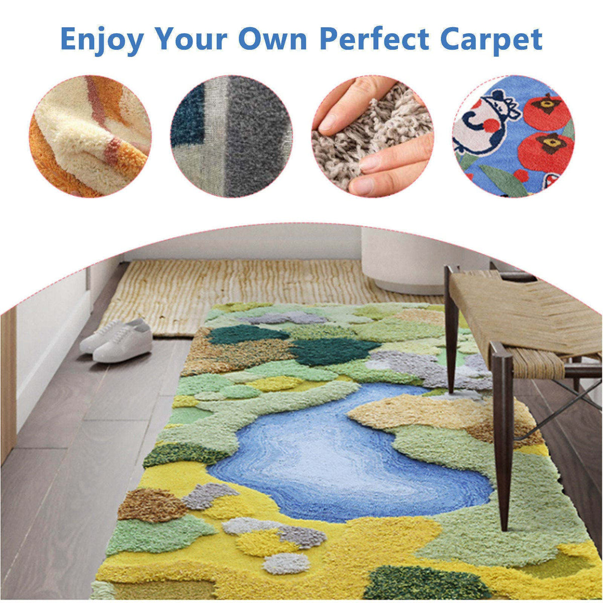 Aluminum Rug Tufting Frame Kit - Sturdy Metal Frame for Rug Making with Primary Tufting Cloth Stand and Tufting Fabric - Ideal Rug Tufting Supplies,70x70cm