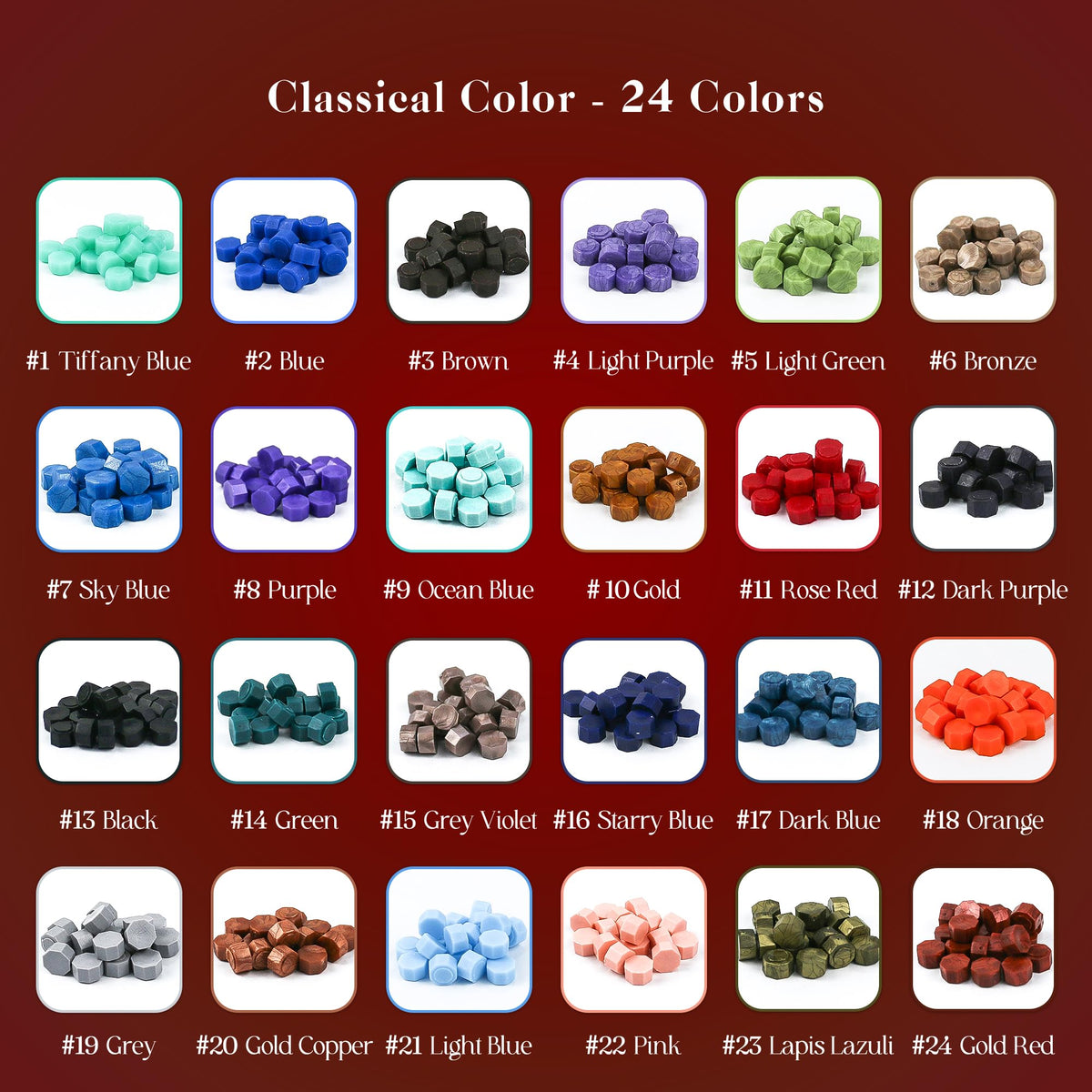 TRINIDa Wax Seal Kit, Premium Wax Seal Stamp Kit with 24 Colors 624 Pcs Beads, Metallic Pens, Warmer, Spoon and Tea Candles for Wedding Invitation, Letter Envelope, Gift Cards & DIY Crafts