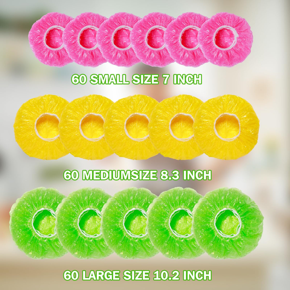 Mwellewm Bowl Covers Reusable Elastic Plastic Wrap for Food Storage Fresh Keeping Stretch Bags Bowl Covers for Bread Proofing Alternative to Foil for Family Outdoor Picnic Sourdough Baking(180)