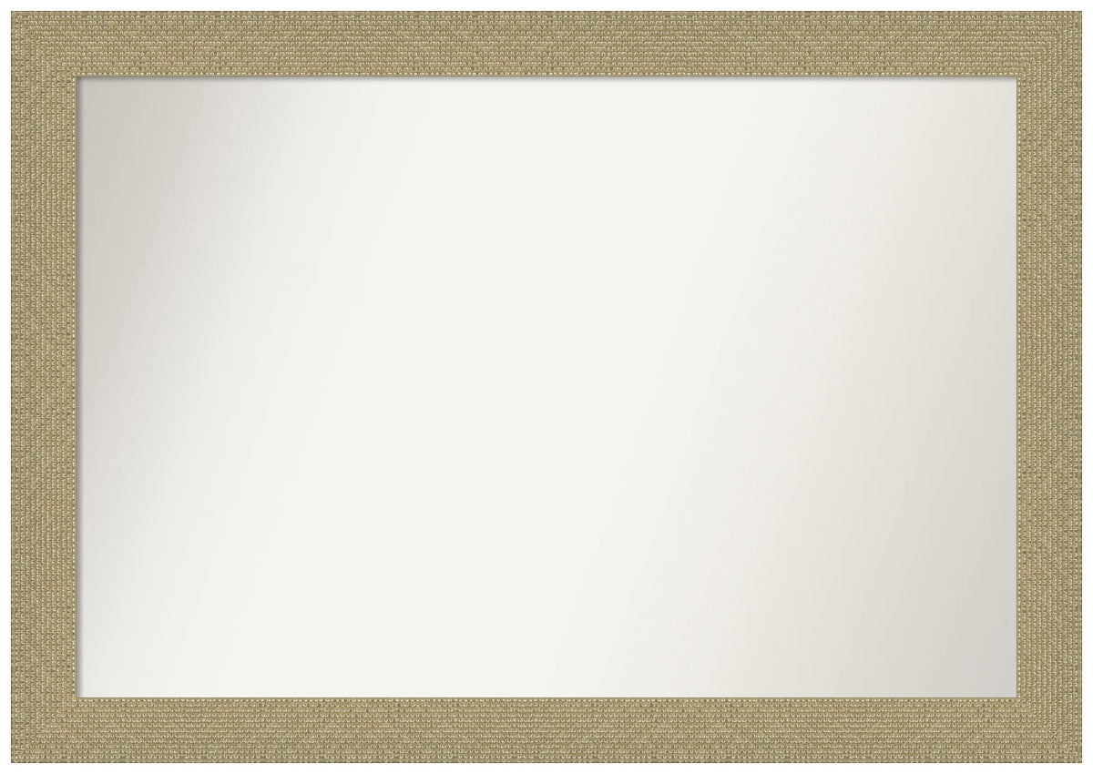 Amanti Art Gold Wall Mirror 28x40 Mosaic Gold Rectangle Bathroom Mirror for Wall Decor Living Room, Large Casual Frame, Hangs Horizonally and Vertically, Bathroom Decor, Non-Beveled Edge