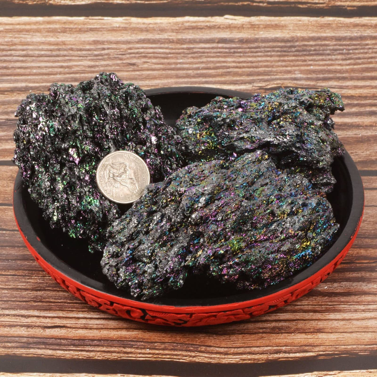 Justinstones 1pc Rainbow Carborundum Silicon Carbide Mineral Crystal Specimen Healing Reiki Healing Stone
