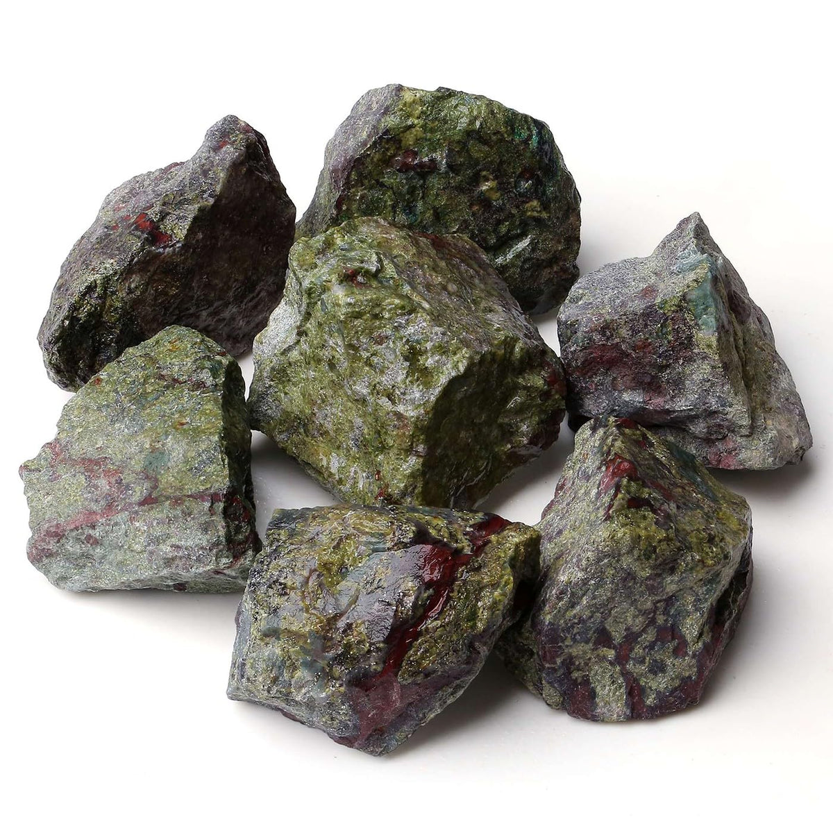 LAIDANLA 2" Dragon Blood Natural Rough Stones Crystal Large Raw Crystals Bulk Healing Cuarzo Gemstones for Reiki Healing Tumbling Fountain Rocks Wire Wrapping Decoration 4PCS 0.5lb