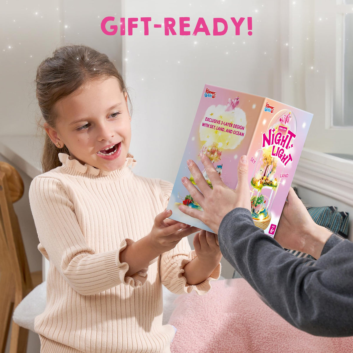 Make Your Own Unicorn Night Light - Birthday Crafts Gifts for Girls Kids, Unicorns Terrarium Kit for Kids, 3-in-1 Unicorn Toys Presents, Arts and Crafts for Girl Aged 6 7 8-12