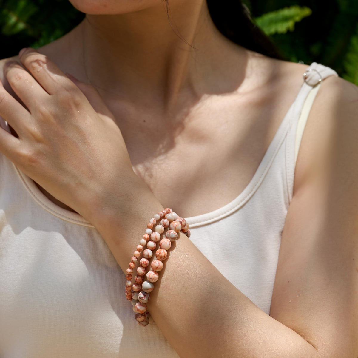 Red Vein Jasper-Ignited Passion-8mm Beaded Bracelets for Women Handmade Semi Precious Natural Stone Stretch Elastic Jewelry Yoga Protection Gifts