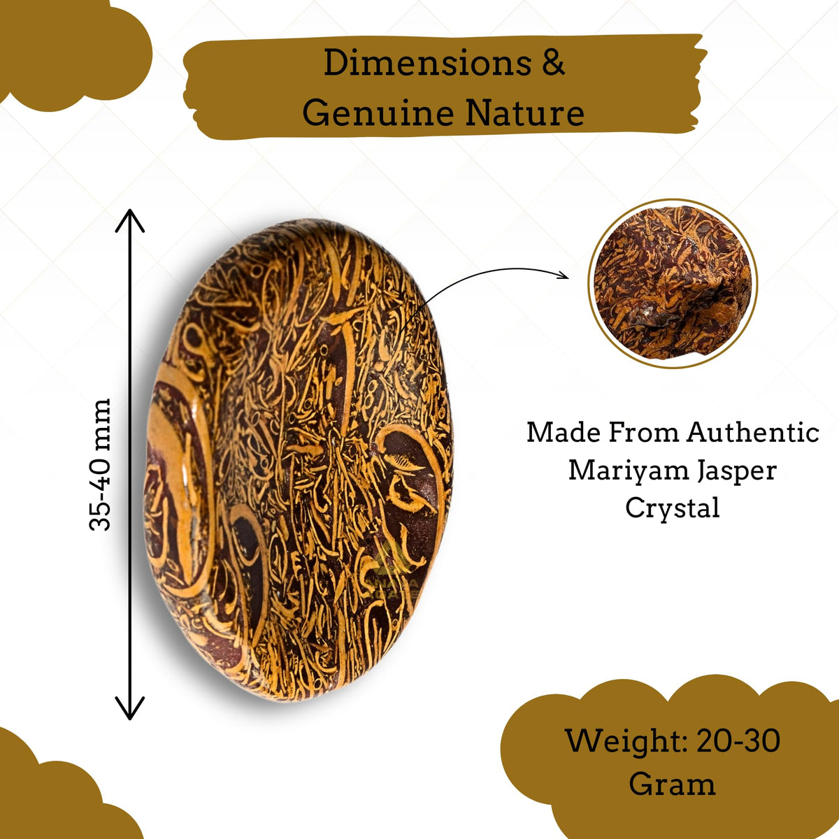 Anaya Agate Mariam Jasper Worry Stones Certified Crystal Thumb Worry Stone for Anguish, Relaxing and Soothing Balance Stones for Meditation, Stress Relief Crystals and Healing Stones for Men, Women
