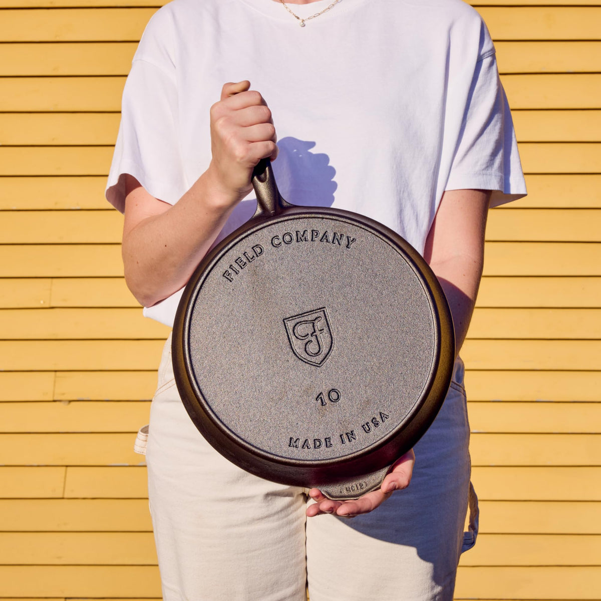 Field Company Large Cast Iron Skillet – 11.6-Inch Pre-Seasoned Pan for 4+ Servings, Lighter & Smooth, Made in USA