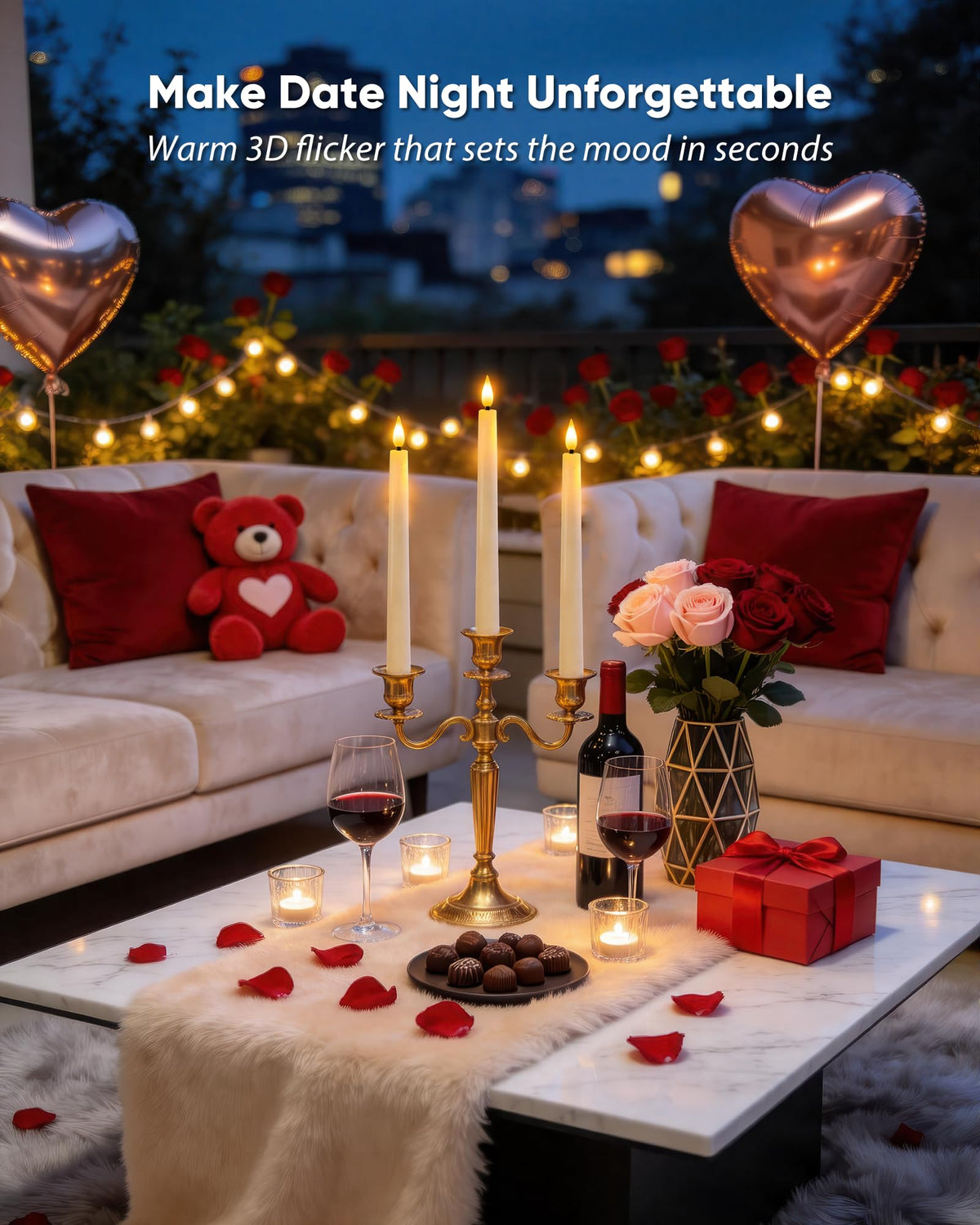 Homemory 6 Pcs Waxy Flameless Taper Candles with Remote, Flickering Battery Operated Candlesticks, Led Fake Candles Tall Candle for Home, Wedding, Party, Ivory, 9.6 inches