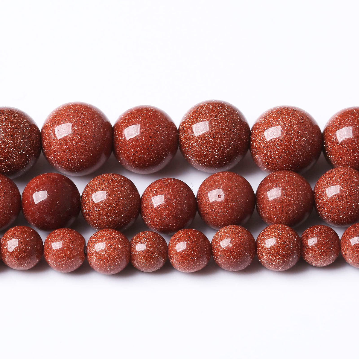 36PCS 10MM Natural Gold Sand Stone Beads Energy Healing Beads for DIY Jewelry Bracelet Necklace Making for Jewelry Making15Inch