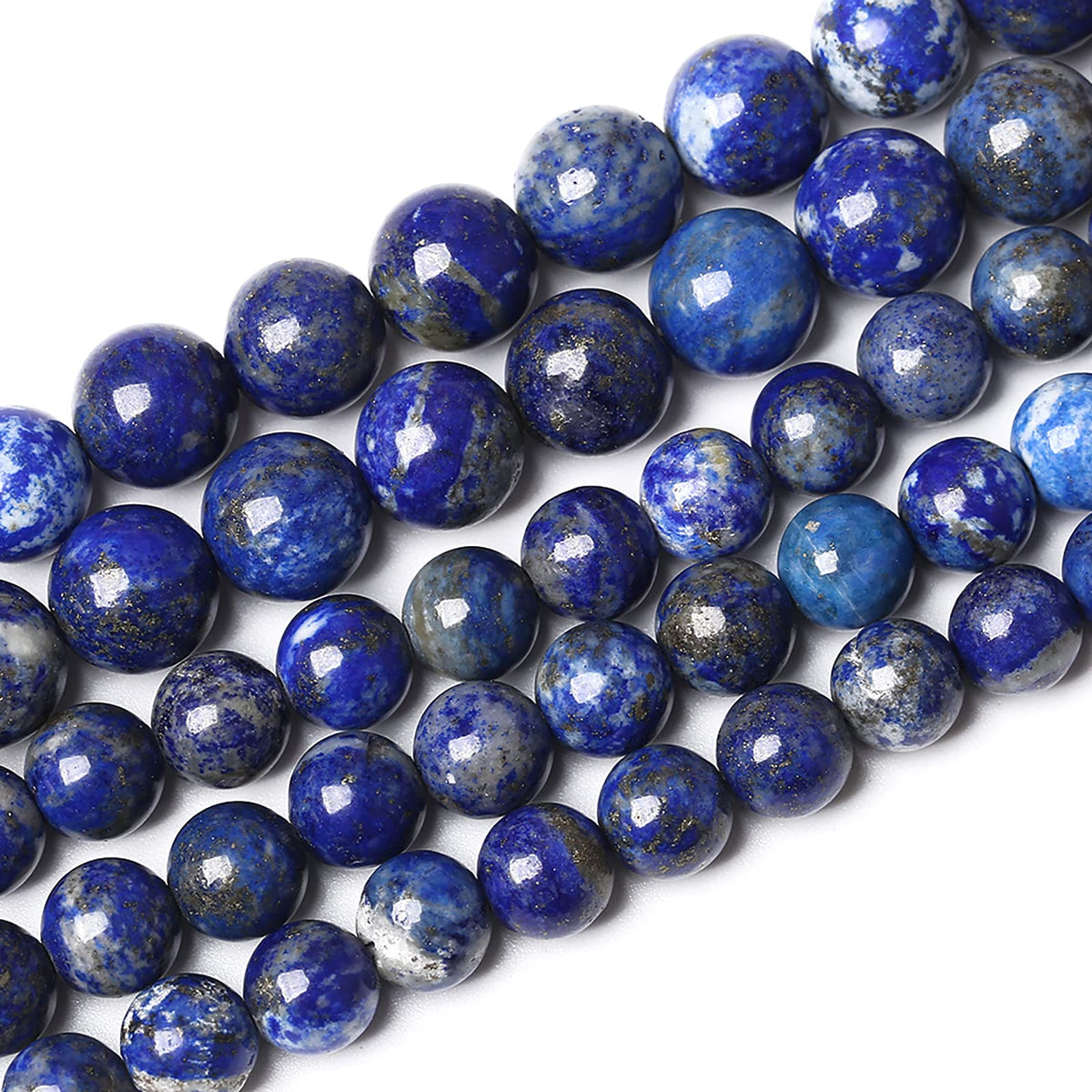 90PCS 4mm Natural Lapis Lazuli Gemstone Blue Stone Round Loose Spacer Beads for Jewelry Making DIY Bracelet Necklace 15 Inch,Energy Stone Healing Power (4mm, Lapis Lazuli)