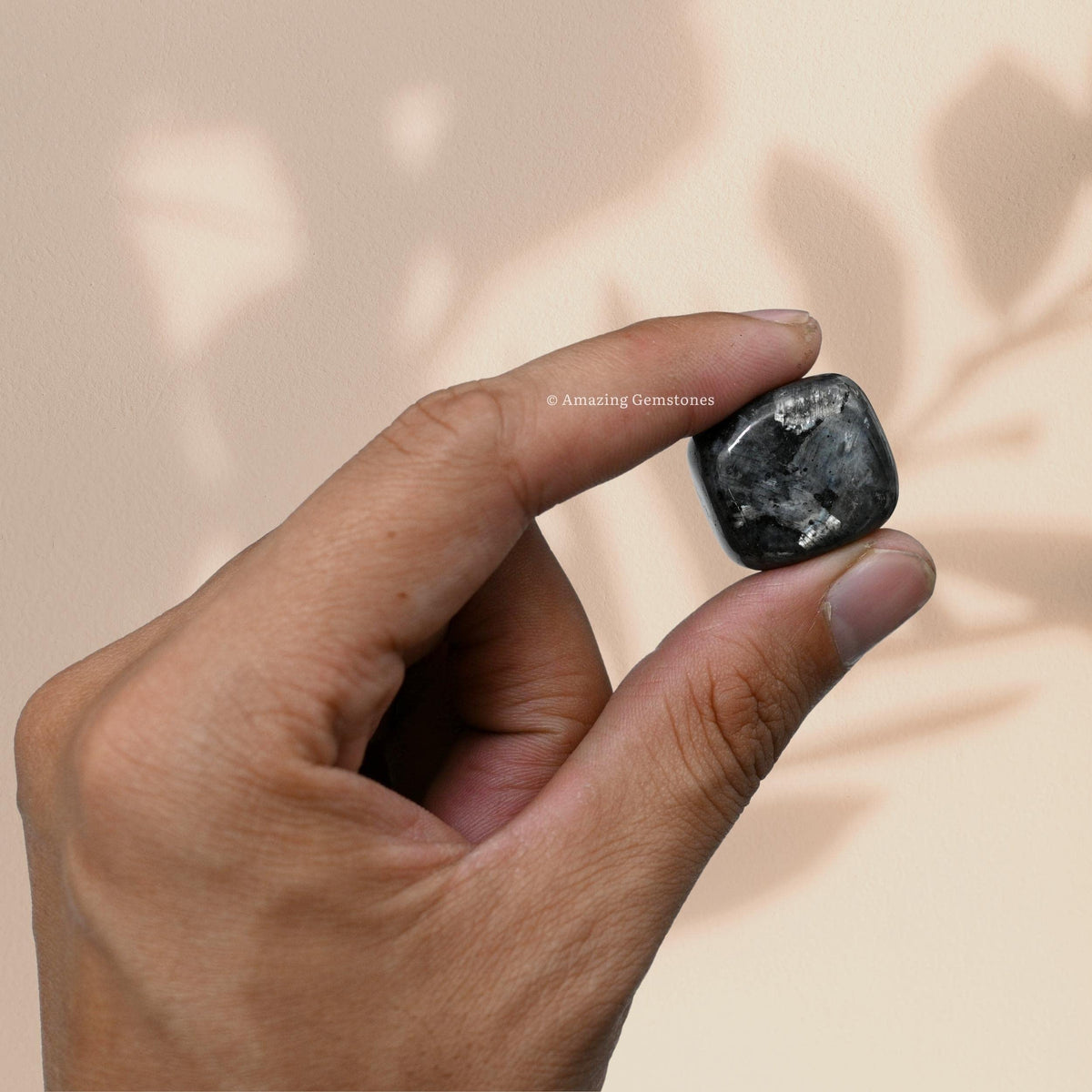 Amazing Gemstone Larvikite Crystals&Healing Stones Tumbled - 1 oz Larvikite Stone Gem Stones, Healing Stones for Energy Balance, Stress Relief - Premium Polished Gems Rocks for Meditation&Wellness