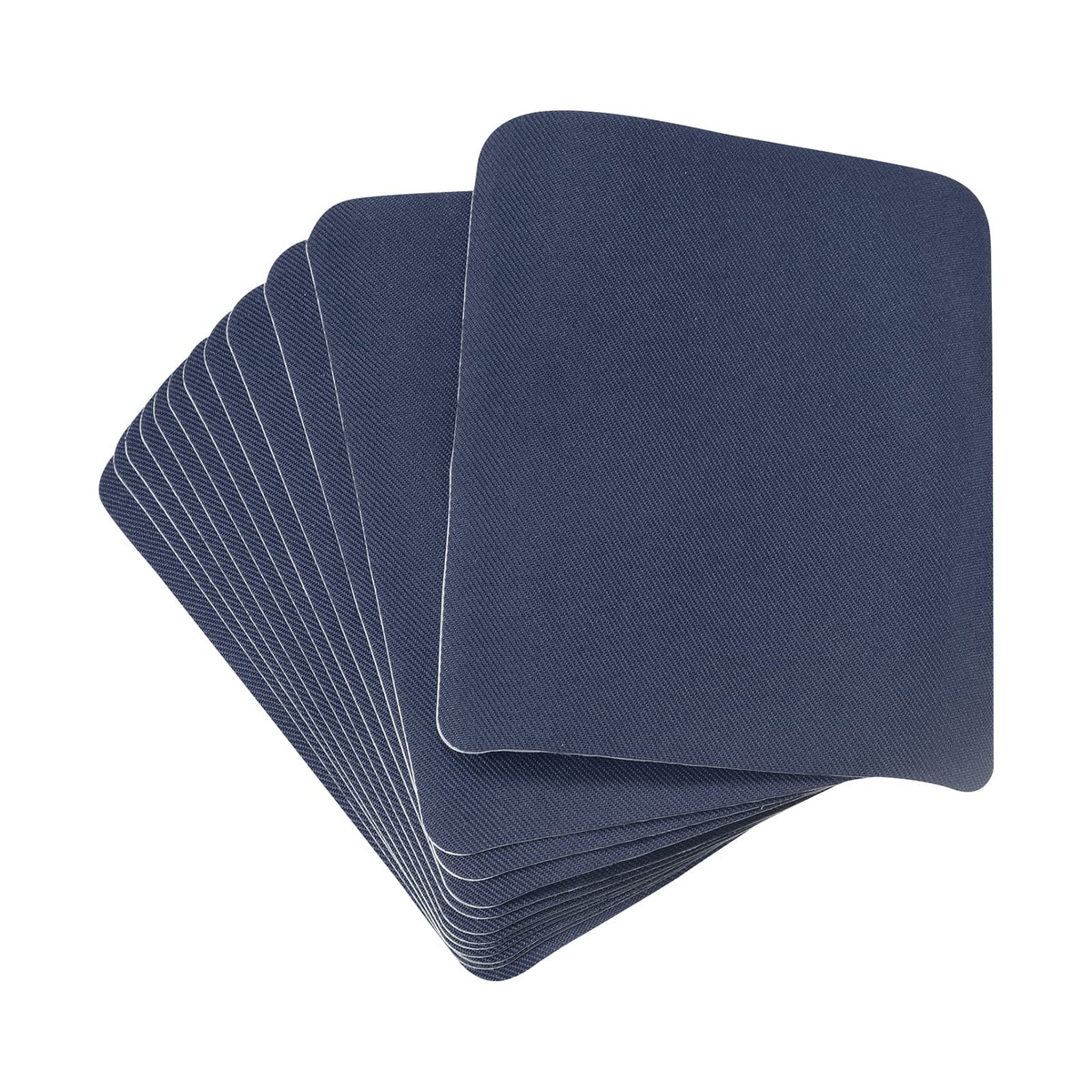 MECCANIXITY 12Pcs Iron on Patches for Clothing Repair Fabric Repair Patches Iron-On Mending Fabric Navy Blue 4.9"x3.7" for Clothes, Pants, Bags Hole Repairing and Decoration
