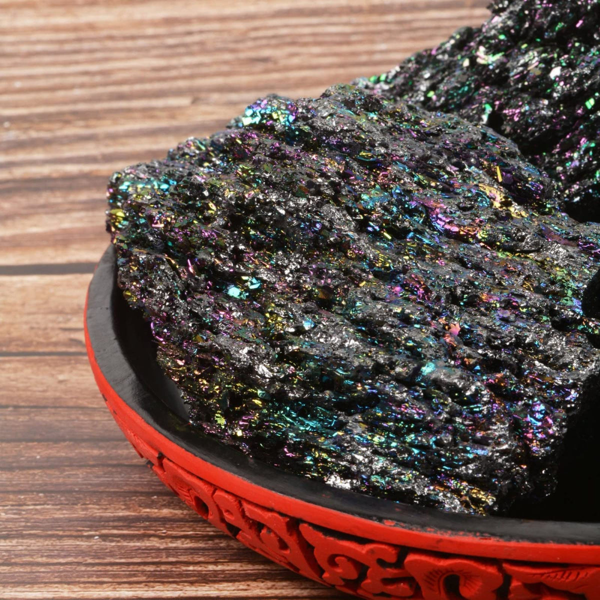 Justinstones 1pc Rainbow Carborundum Silicon Carbide Mineral Crystal Specimen Healing Reiki Healing Stone