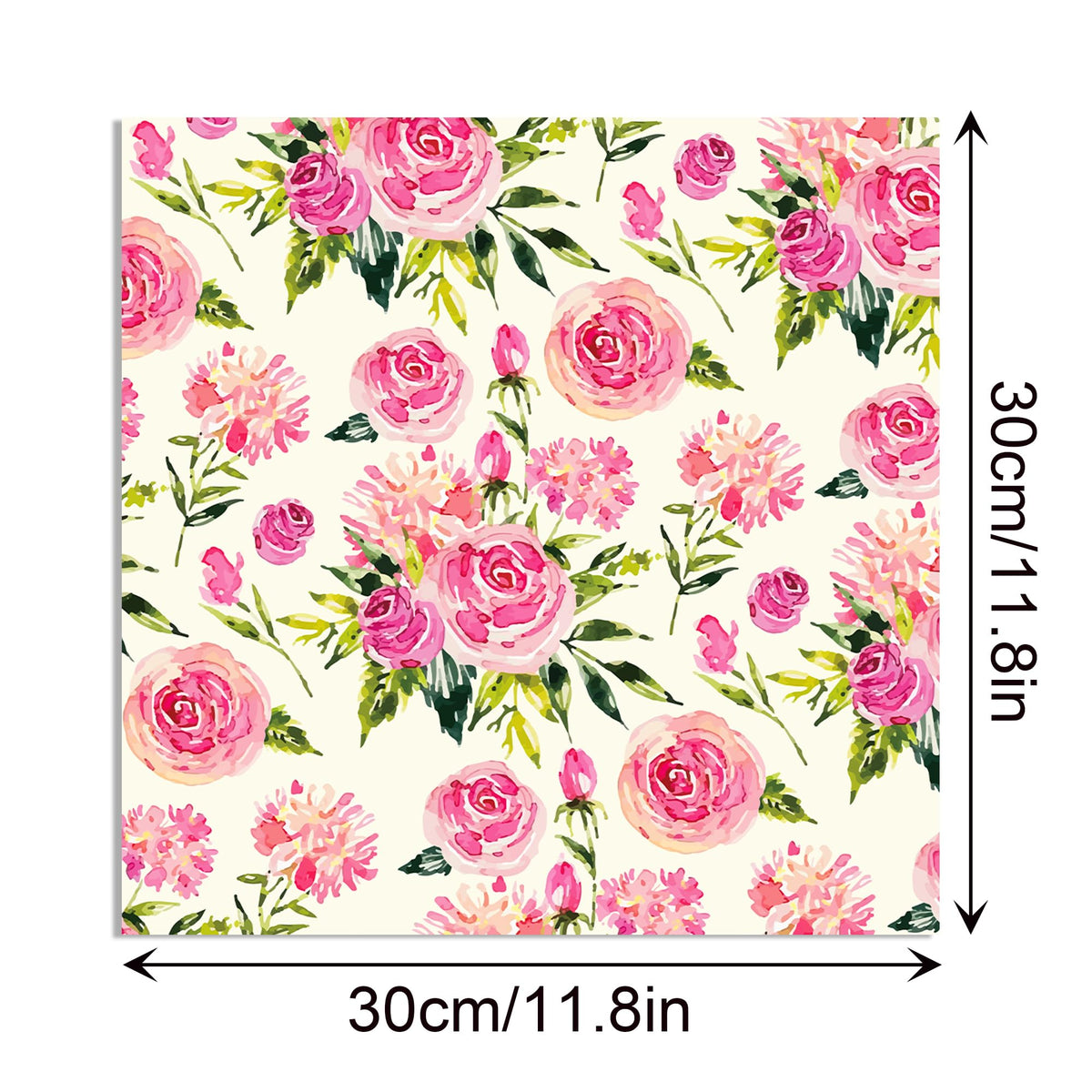 VIVIQUEN 24 Pack Floral Pattern Double-Sided Paper, 12-inches Flower Textured Scrapbook Paper Craft Paper Folded Flat for DIY Background Card Making Scrapbook Photo Album Decor