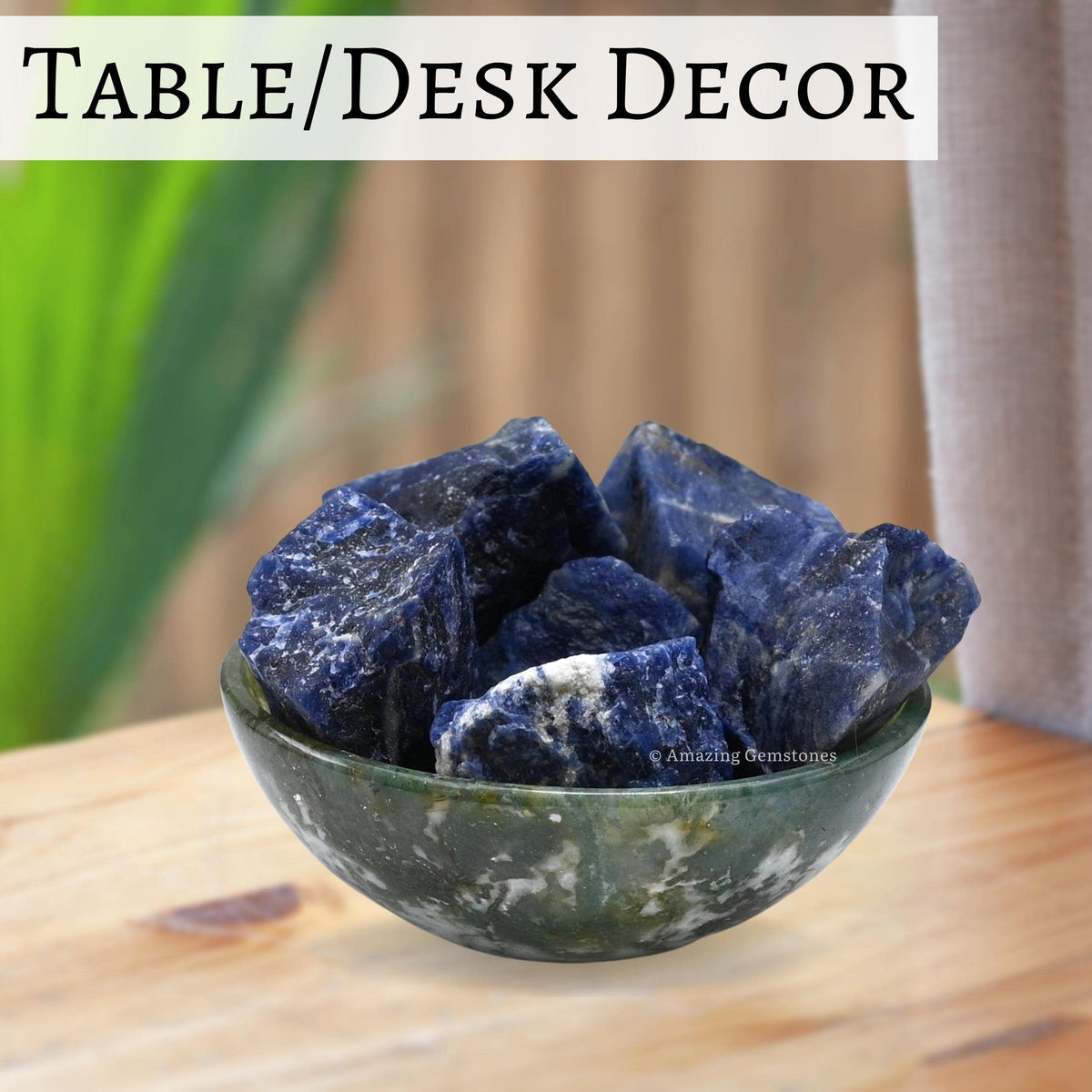 Amazing Gemstone 2 Pieces Sodalite Raw Crystals and Healing Stones, Natural Rocks for Tumbling and DIY Raw Stones and Crystals