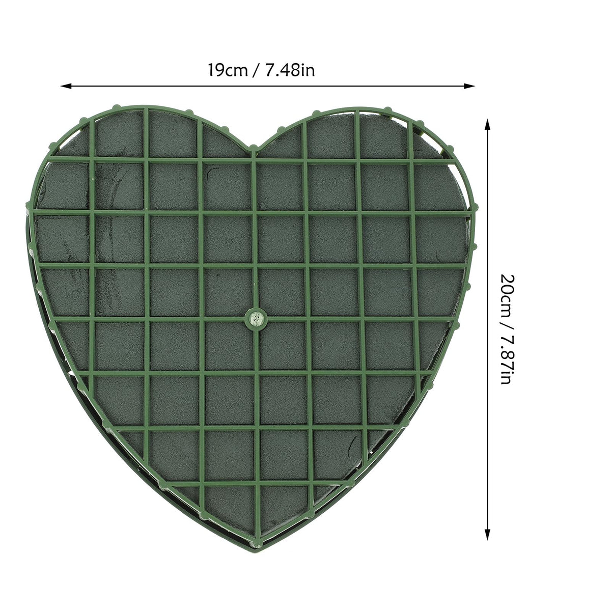 ARTIBETTER Wet Floral Foam Blocks Heart Shaped Floral Bricks with Suction Cup Tray Flower Mud Foam Kit for Wedding Party Decorations Florist Floral Arrangement Small (7.8 * 8.2 * 1.1inch)