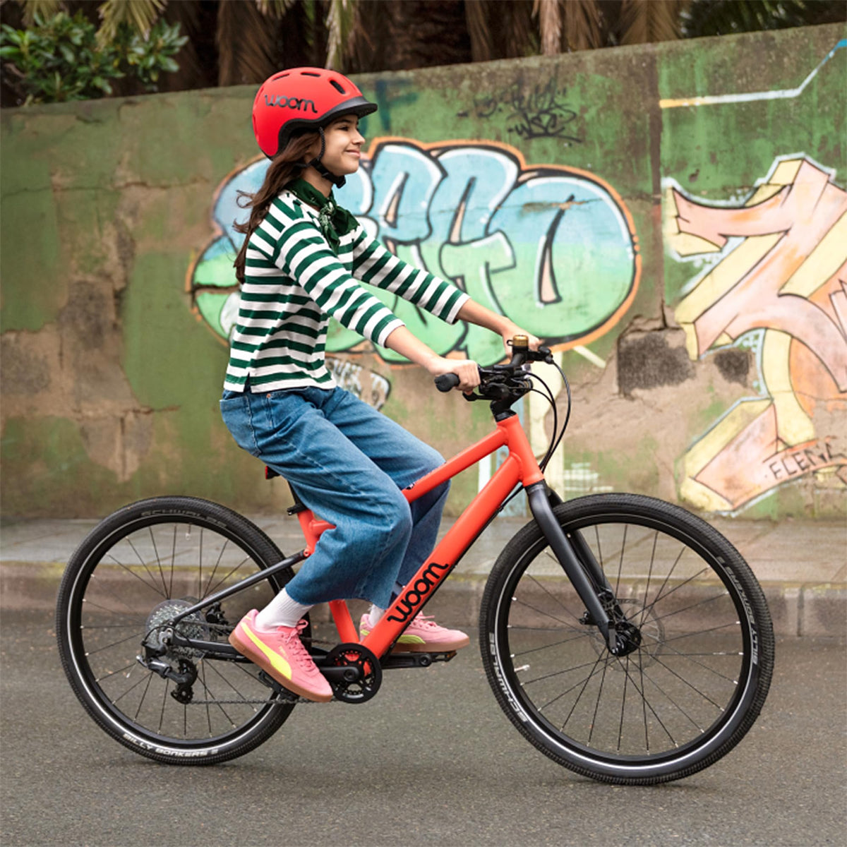 woom Explore 6 Bicycle for Kids & Teens 10 to 14 Years Old, 26-Inch Lightweight 8-Gear Road & Mountain Bike for Boys & Girls - Red