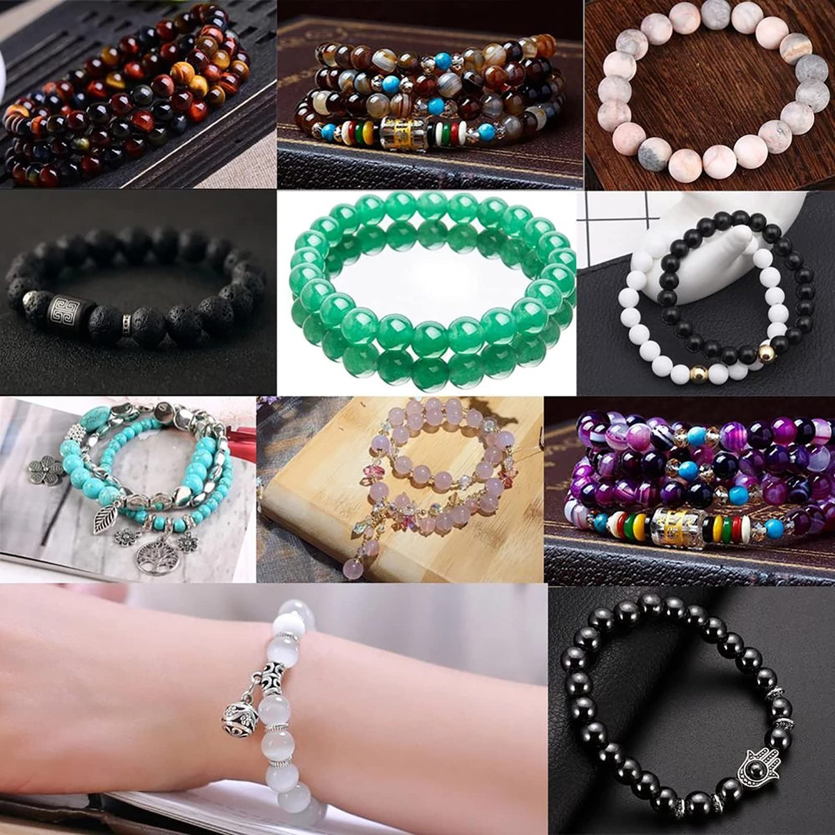 45pcs 8mm AAA Natural Amethyst Beads Crystal Energy Healing Power Stone Beadsfor Jewelry Making DIY Bracelet Necklace Accessories 15"