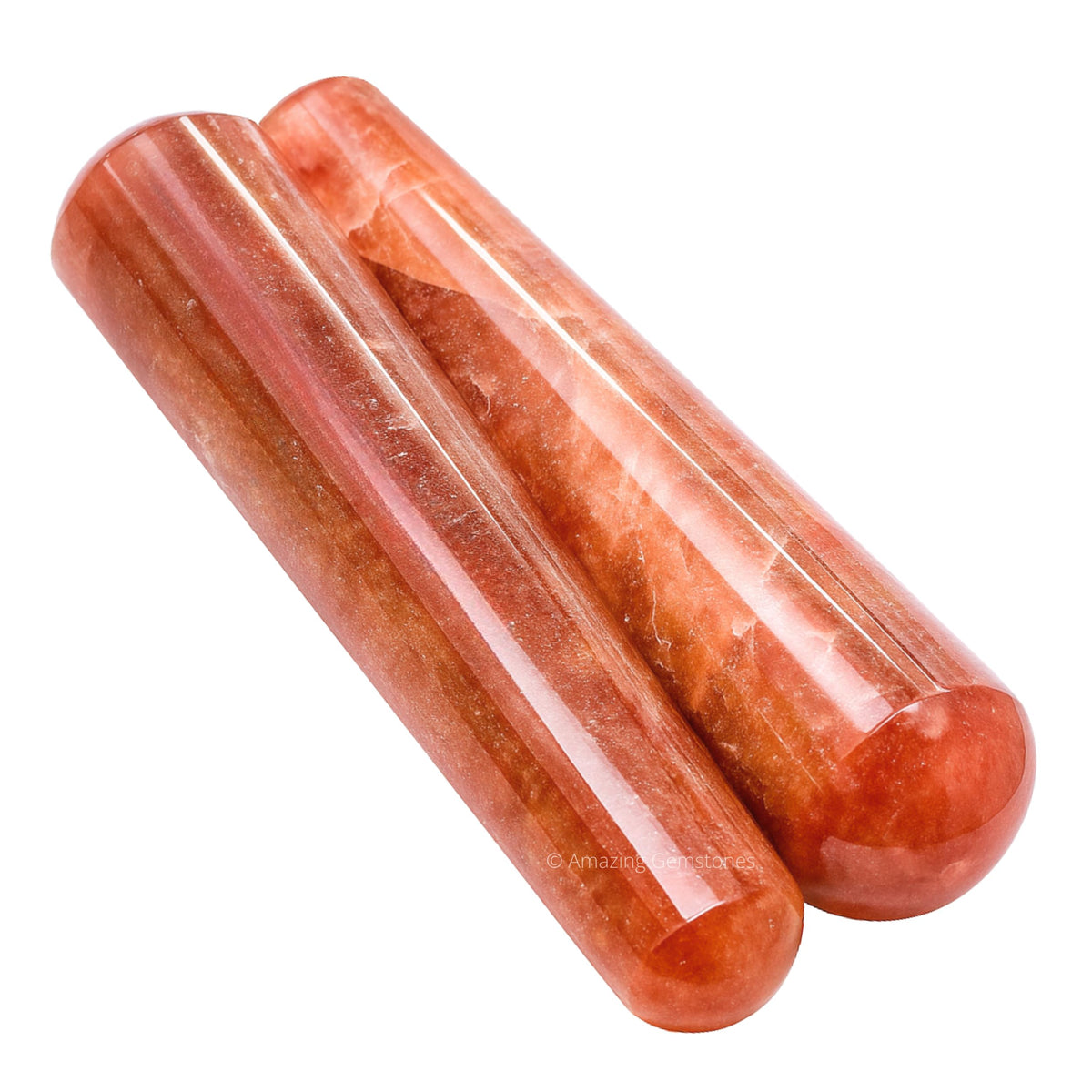 Amazing Gemstone Strawberry Quartz Crystal Wand Massage Stick - Pelvic Wand Gua Sha for Adults - Crystals and Healing Stones Massage Wands for Adults Gifts (Smooth)