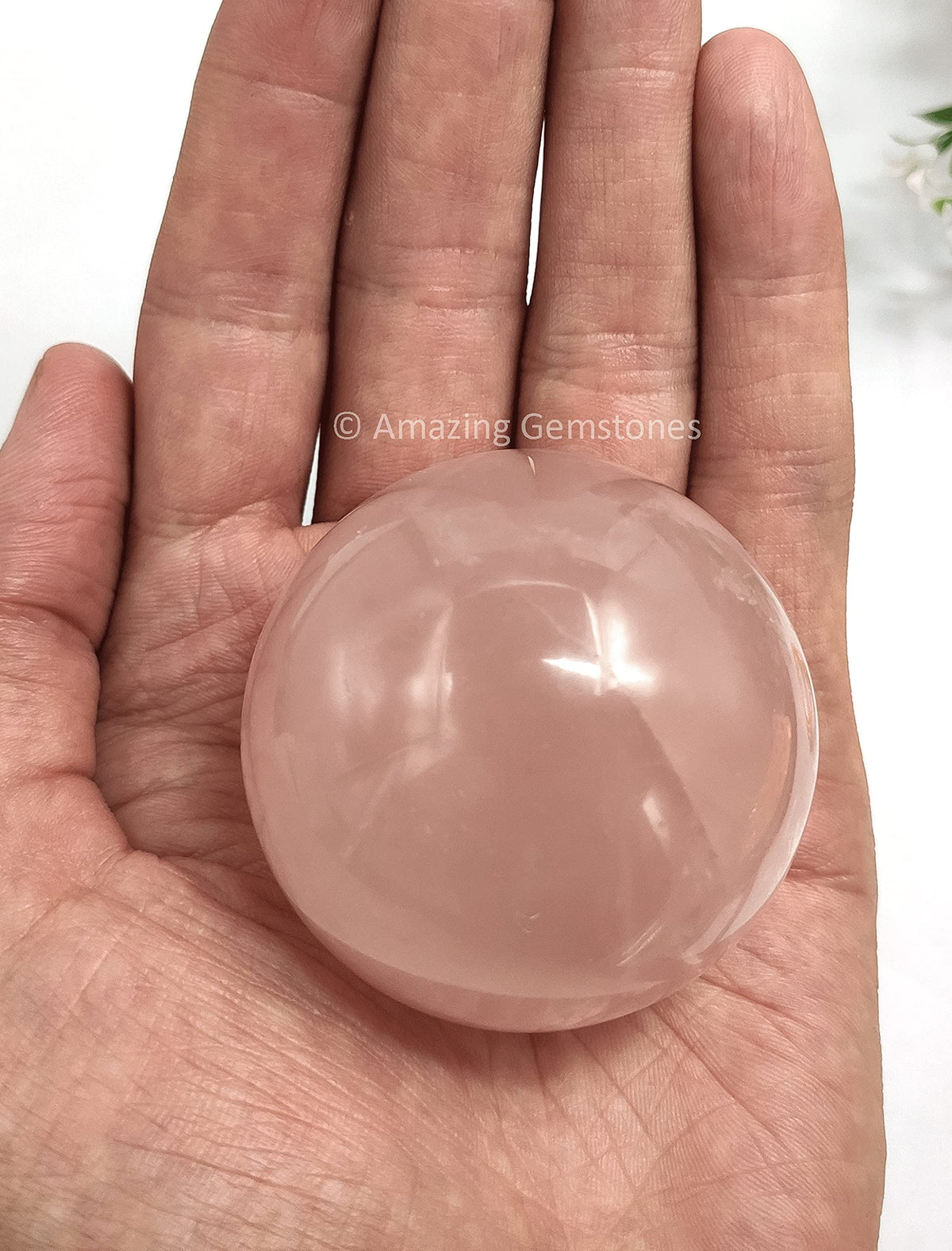 Amazing Gemstone Rose Quartz Crystal Sphere Round Ball with Sphere Holder Stand, Natural Healing Stone Sphere for Massage Meditation Crystal Grid Witchcraft Supplies Reiki Yoga
