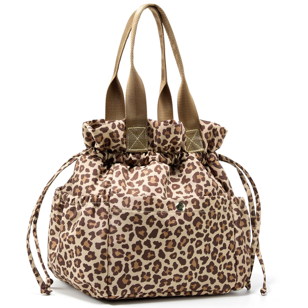 Yarnic Lunch Bag Women Insulated Lunch Bags,Cute Cheetah Reusable Lunch Box Stain-Resistant Lunchbox with Water Bottle Holder for Adult (Leopard)