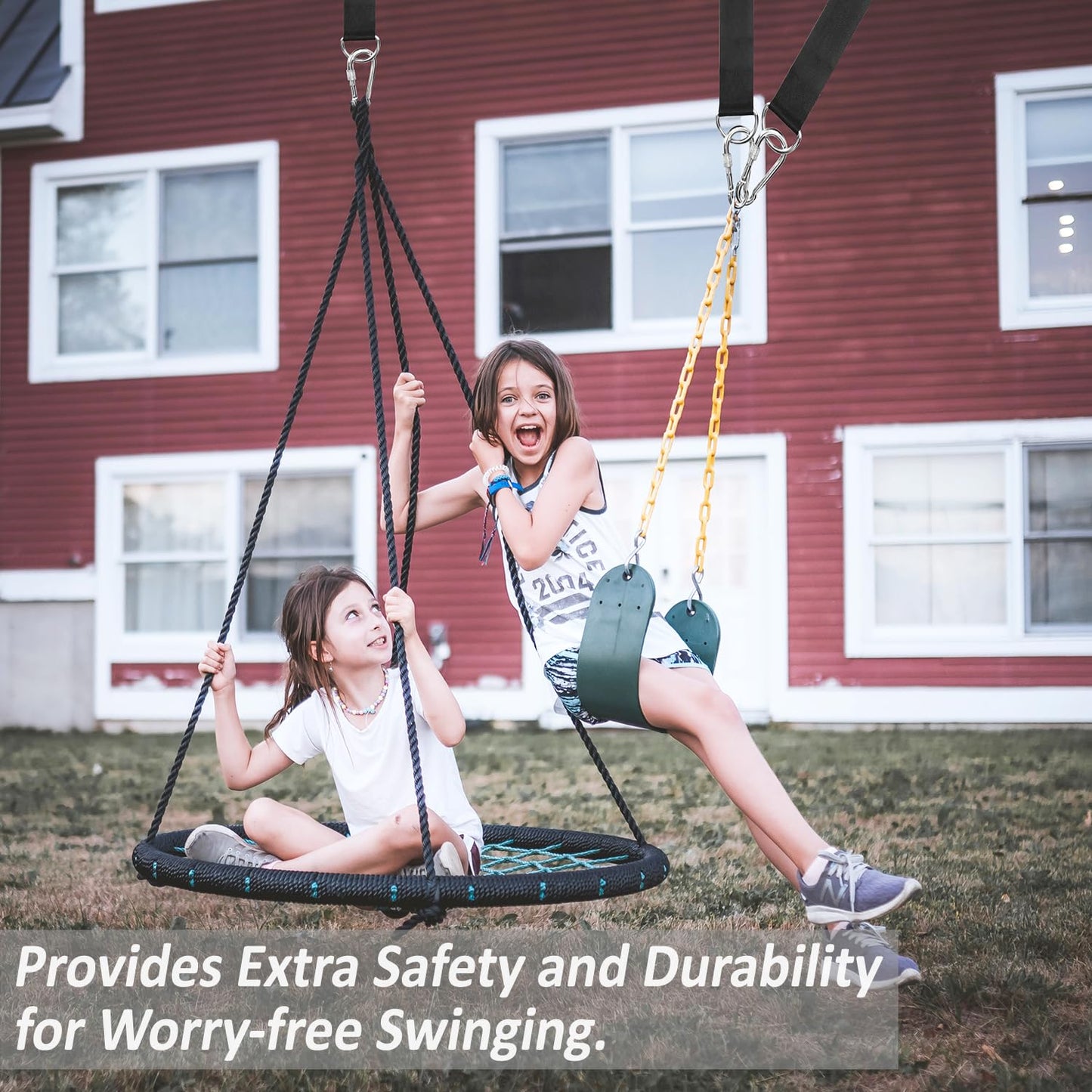 Veriluck Tree Swing Straps Hanging Kit - 3FT/8FT/15FT/20FT/30FT, Strong & Durable - Holds Up to 5000lbs - Adjustable Tree Swing Straps Fit for All Swings, Hammocks, Safer & Easy Installation (15 FT)