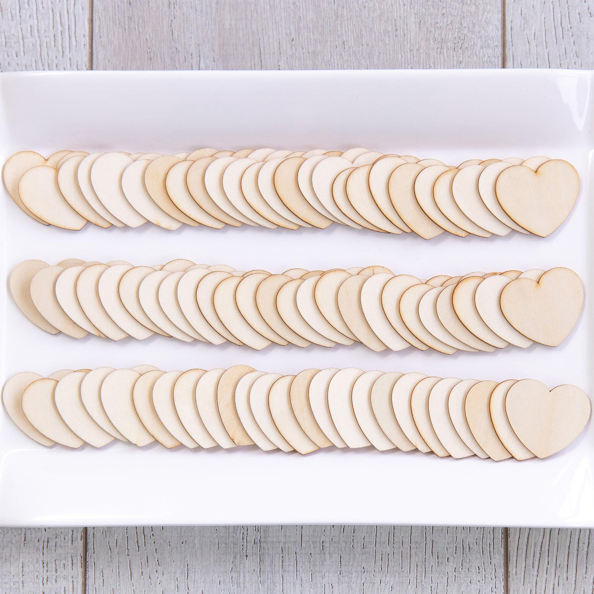 Kate Aspen Wooden Hearts for Guest Book (Set of 75) Wedding Guestbook Alternative Drop Box Hearts, Unfinished Wood Shapes for Crafts