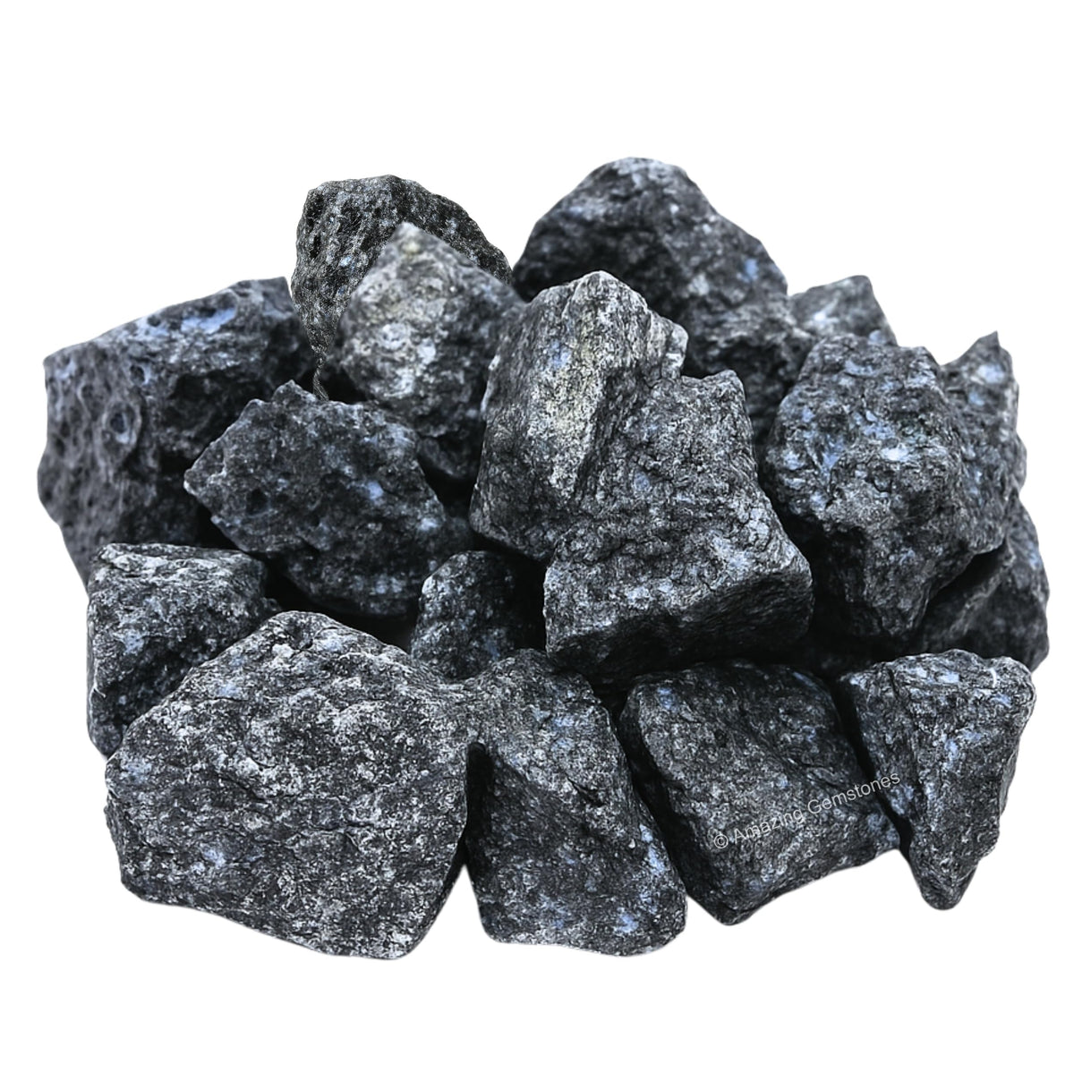 Amazing Gemstone 2 Pieces Larvikite Raw Crystals and Healing Stones, Natural Rocks for Tumbling and DIY Raw Stones and Crystals