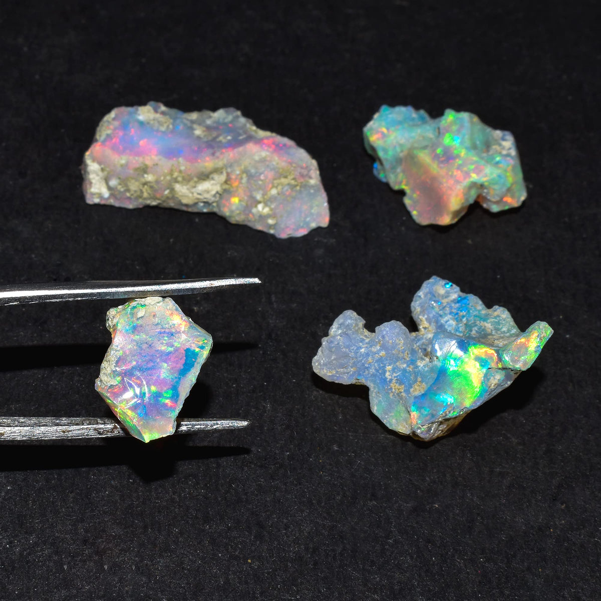 QNAVIC 25 Carat AA+ Natural Raw Ethiopian Fire Opal Rough Gemstone Crystals, Chakra Healing Energy Stones, October Birthstone, Jewelry Making Supplies, DIY Gifts Art Crafts, Wire Wrapping Stones