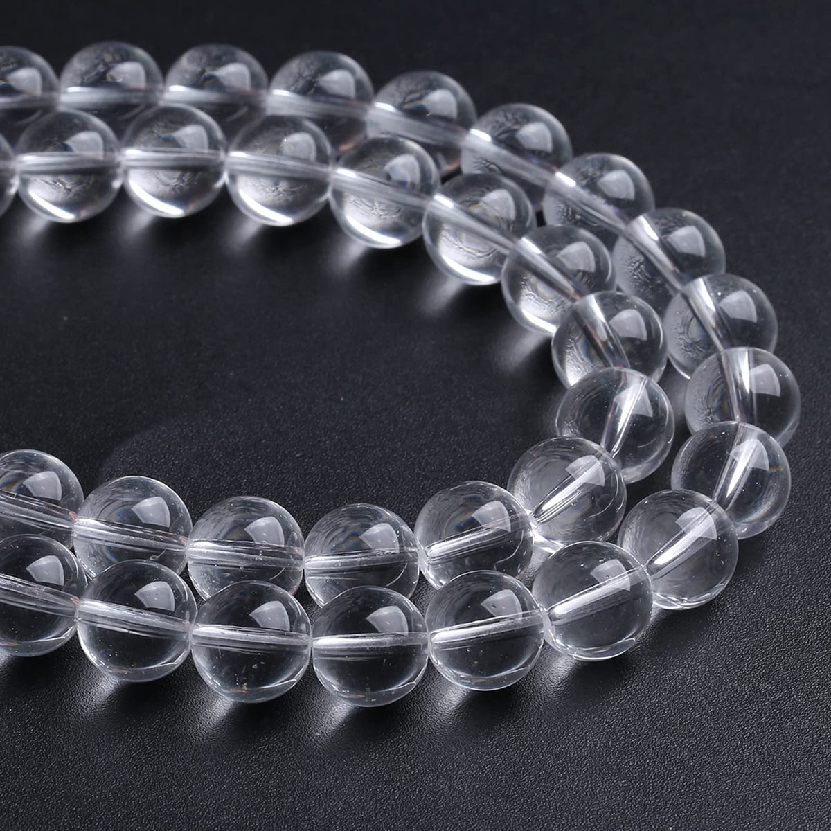 6MM 63PCS Clean Glass Spacer Loose Beads for Jewelry Making DIY Bracelet Necklace