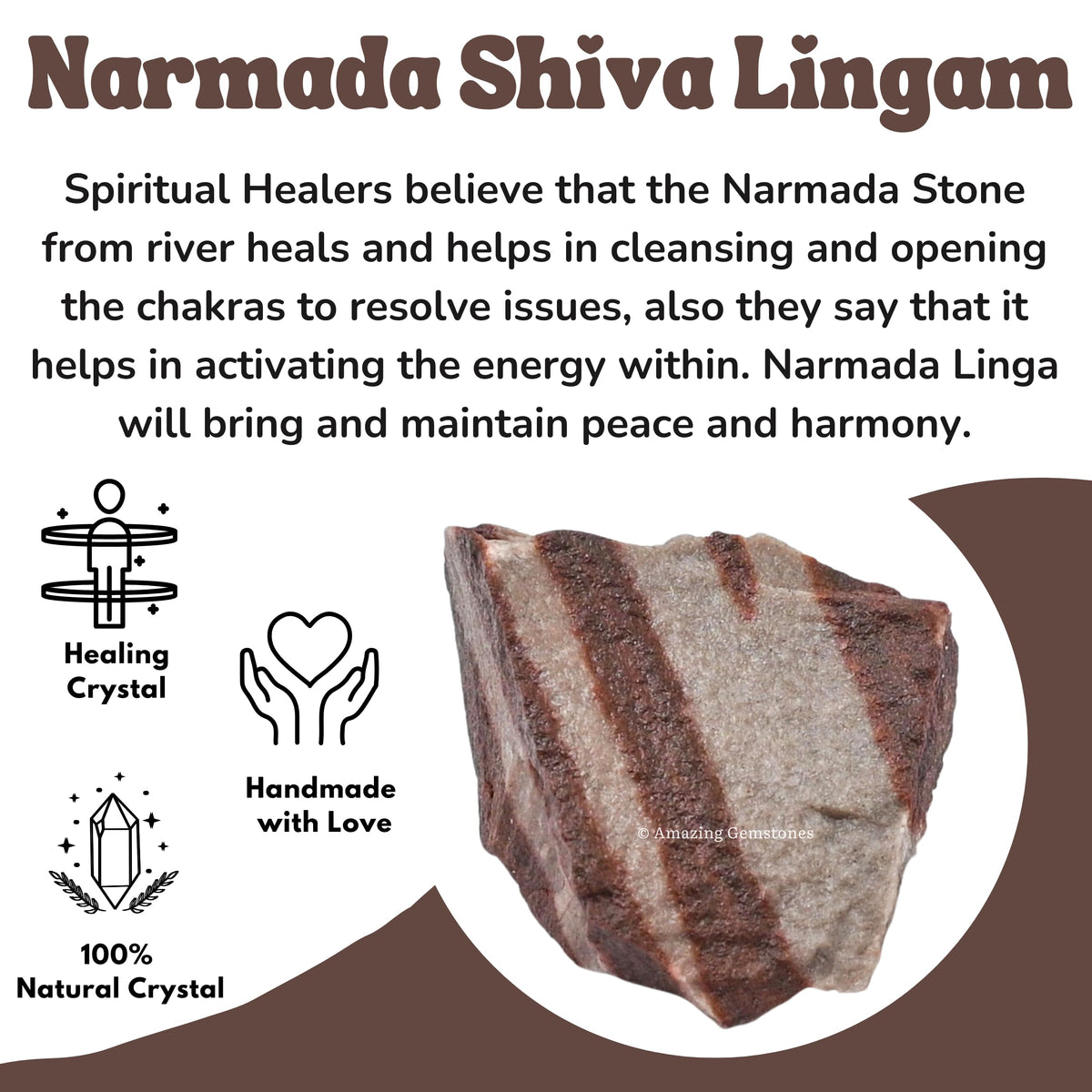 Amazing Gemstone Narmada Shiva Lingam Raw Crystals and Healing Stones, Natural Rocks for Tumbling and DIY Raw Stones and Crystals (1 lb)