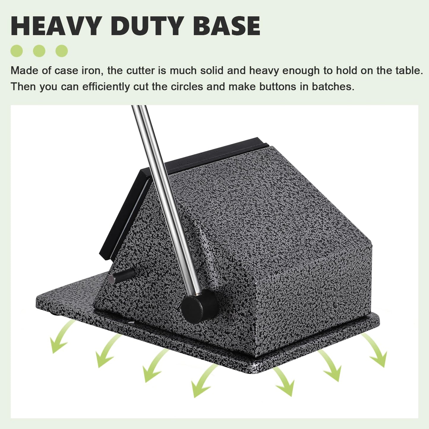 Saladulce 3" Button Paper Cutter Graphic Punch Die Cutter for 3" Badge Making, 3.386" Circle Punch Cutter Round Paper Cutter