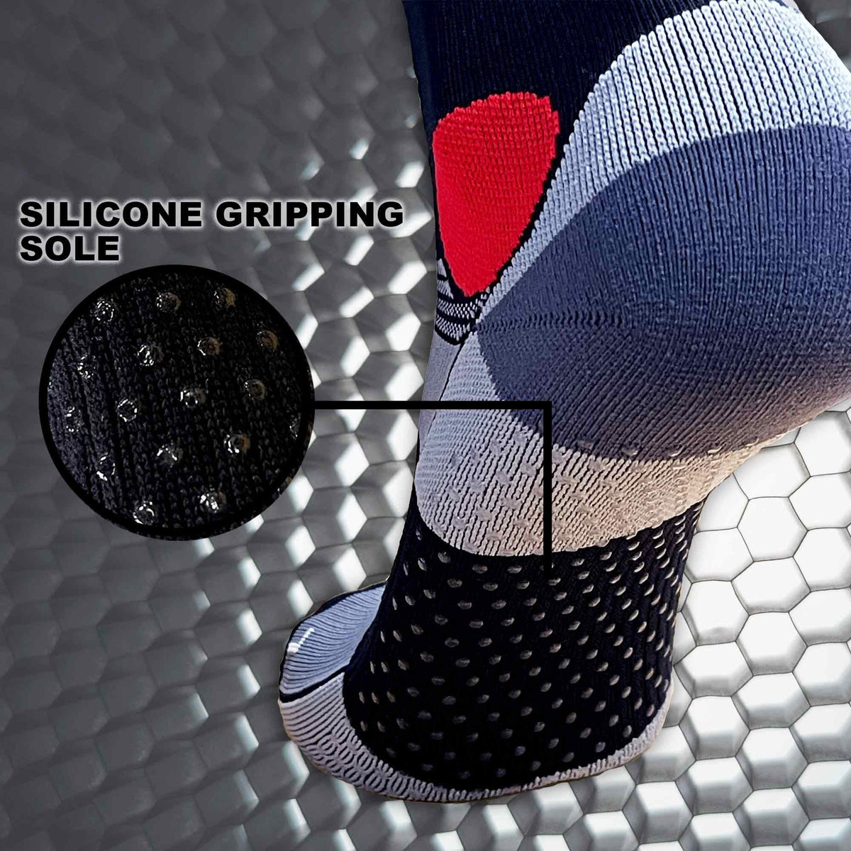 Pure Athlete Lifting Socks- Weightlifting Shin Guards, Deadlift Protector Compression Sock for Cross Training & Weightlift (Black/Red, Large)