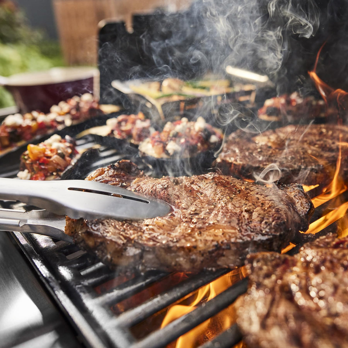 Weber Genesis E-330 Liquid Propane Gas Grill for Outdoor Cooking, 3 Burners, Black – Porcelain-Enameled Cast-Iron Grates, PureBlu Burners & Sear Zone