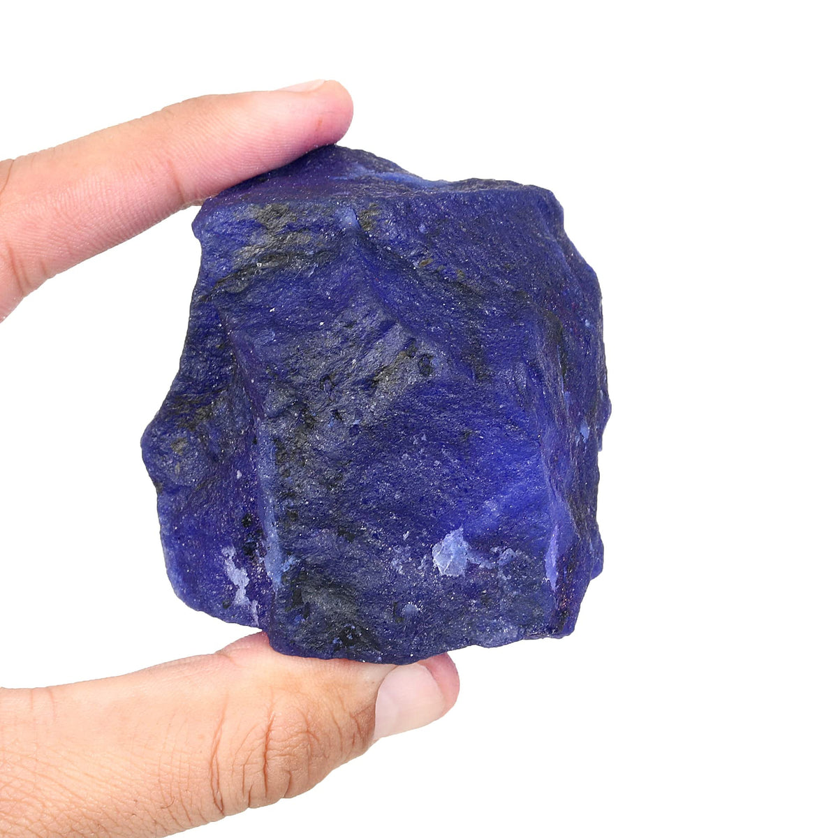 REAL-GEMS 1425 Ct Natural Blue Sapphire Raw Healing Crystal Loose Gemstone for Jewelry Making home decor Stone for Craft and Display