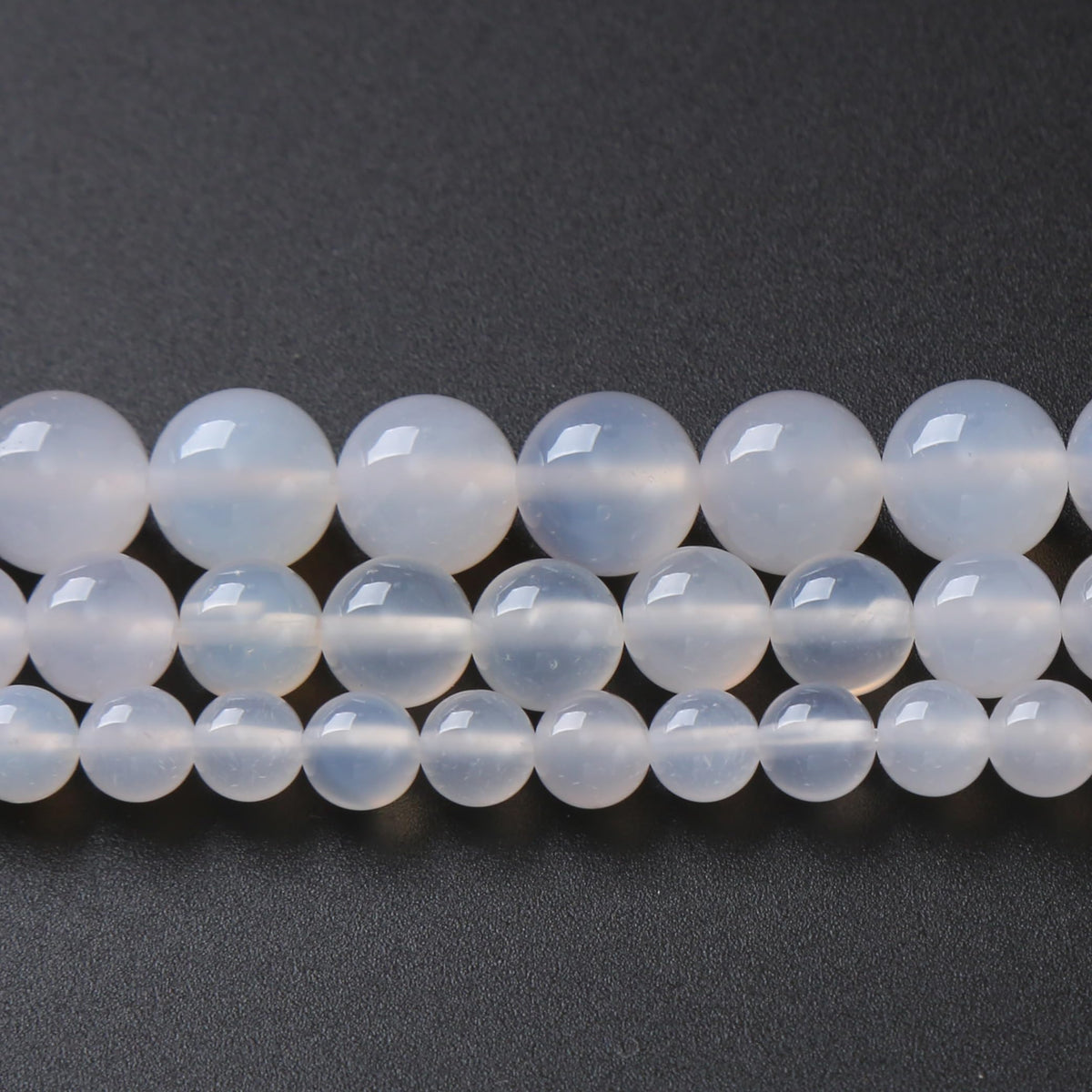 45PCS 8MM Natural White Opal Beads Round Loose Stone Beads for Jewelry Making DIY Energy Stone Healing Power Bracelet 15"