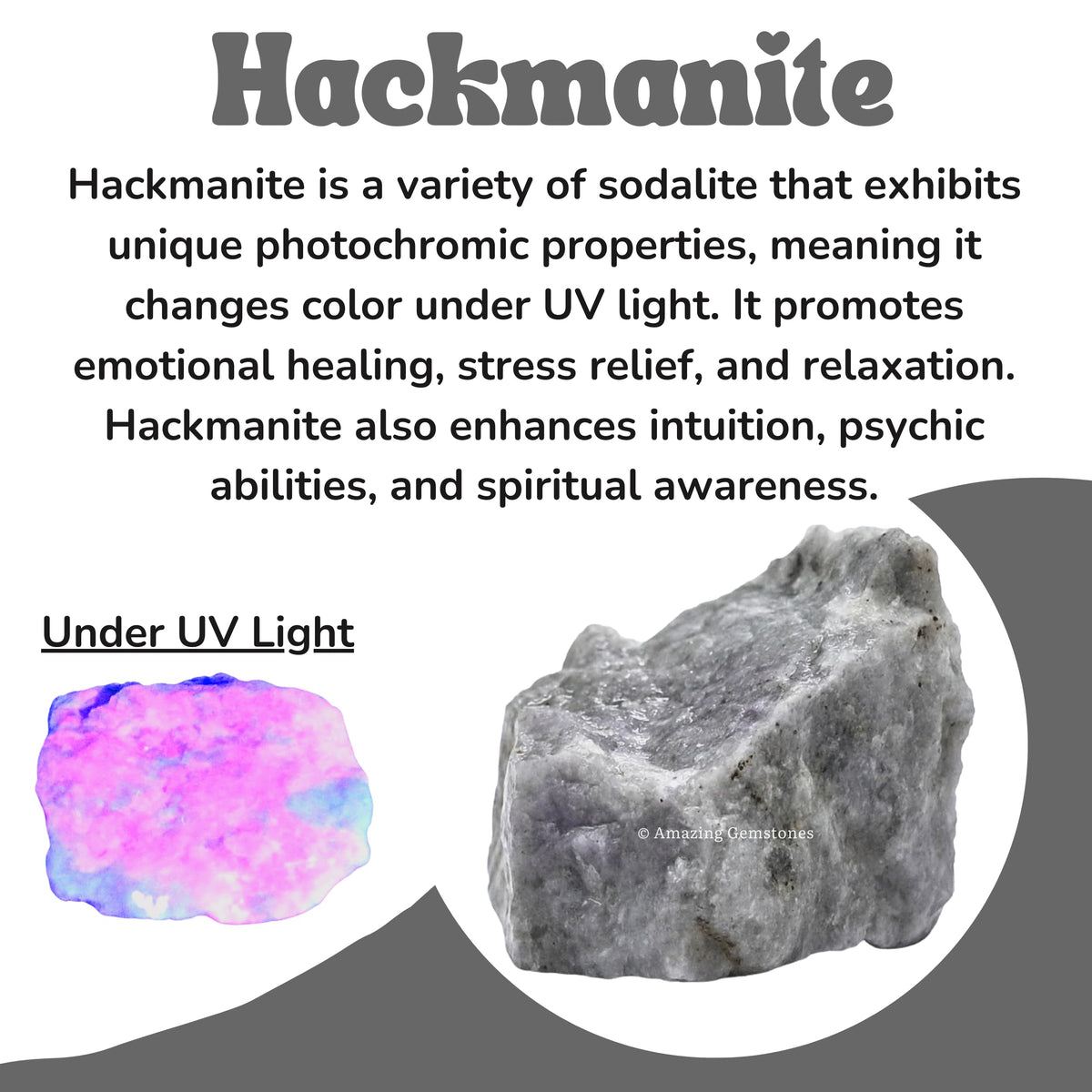 Amazing Gemstone Hackmanite Raw Crystals and Healing Stones, Natural Rocks For Tumbling - DIY Raw Stones And Crystals (1 Piece)