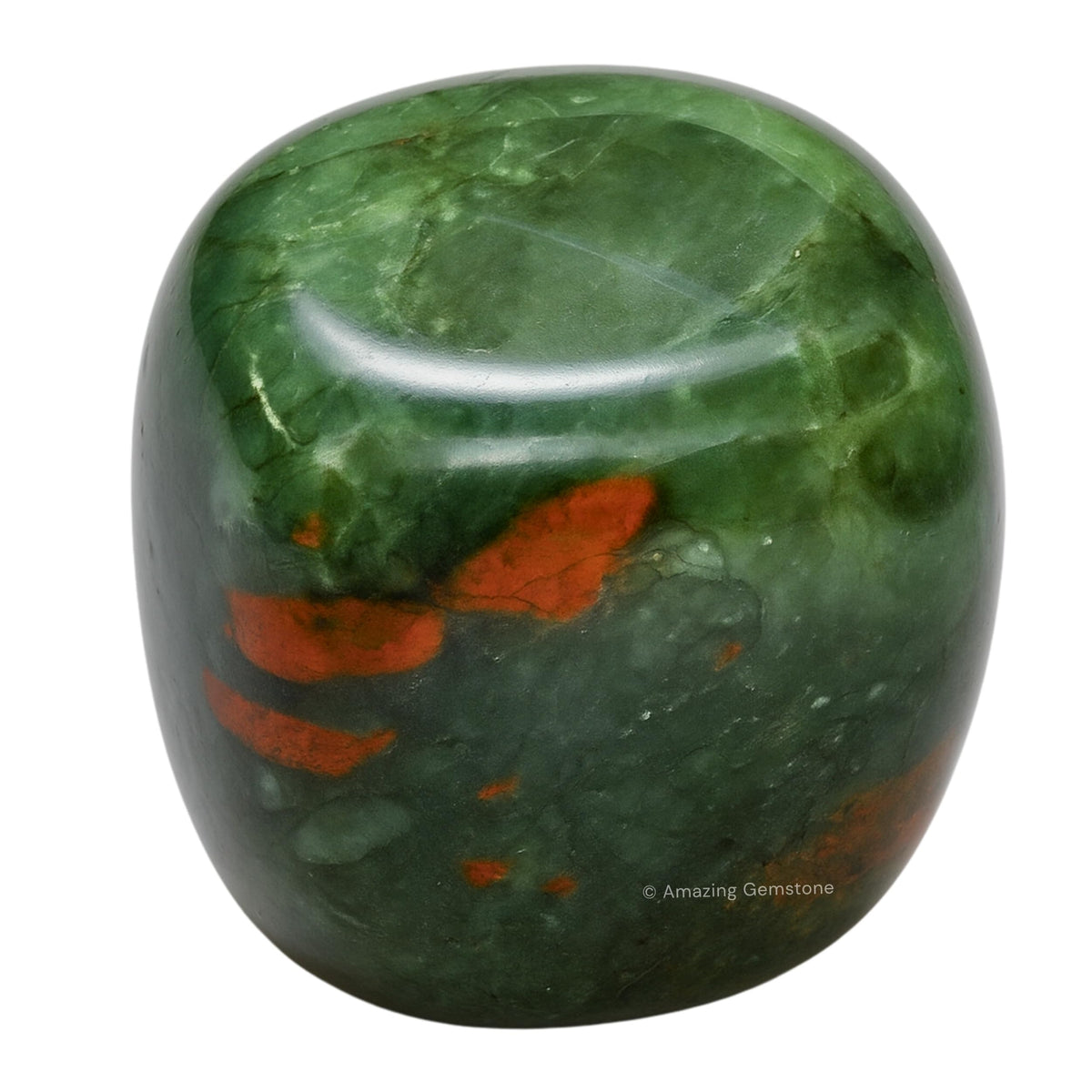 Amazing Gemstone African Bloodstone Crystals and Healing Stones Tumbled - 1 oz African Bloodstone Stone, Healing Stones for Energy Balance, Premium Polished Gems Rocks for Meditation and Wellness