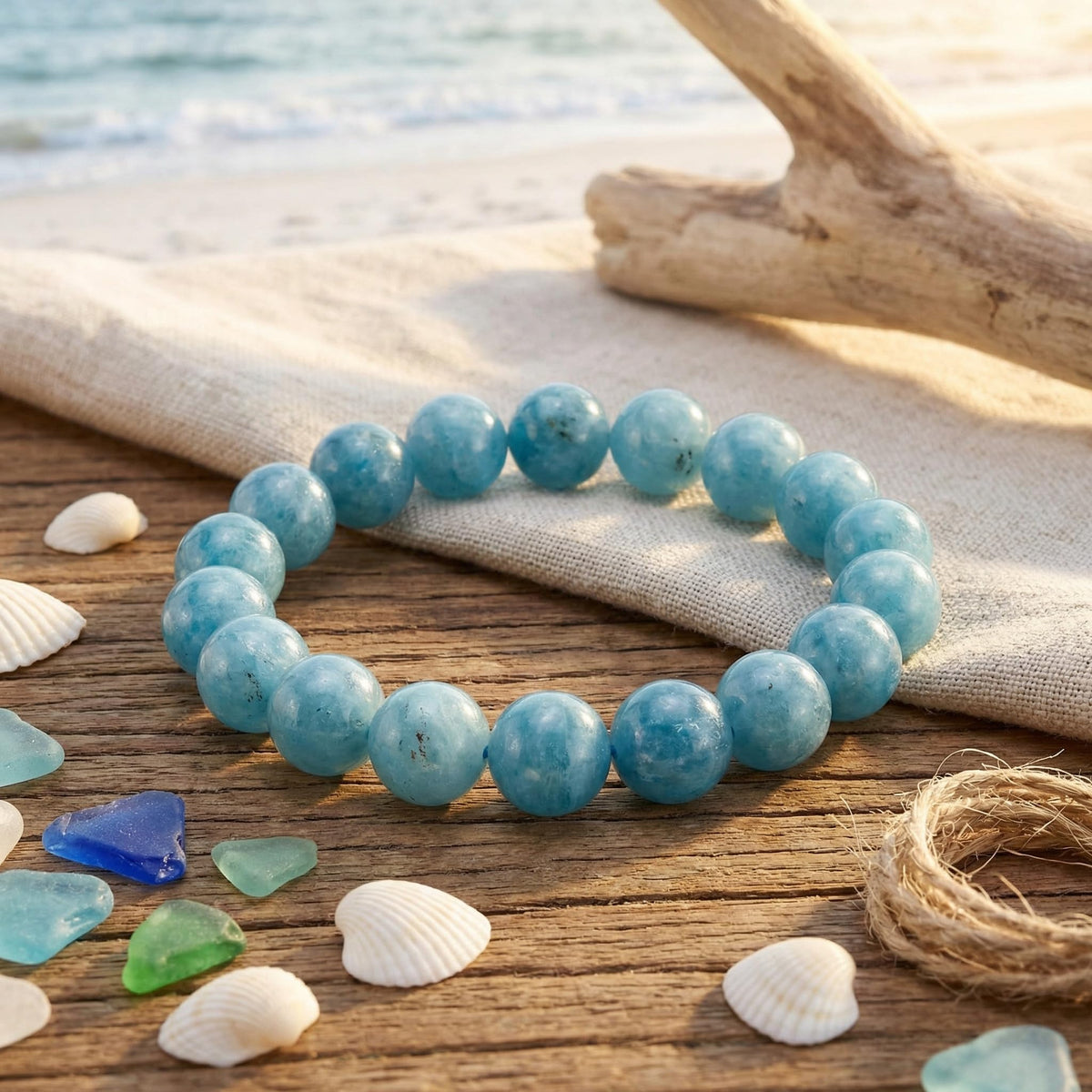 Yochus 45pcs Blue Chalcedony Stone Beads，8mm Healing Power Natural Stone Round Loose Beads for Jewelry Making Earring Necklace DIY Crafts
