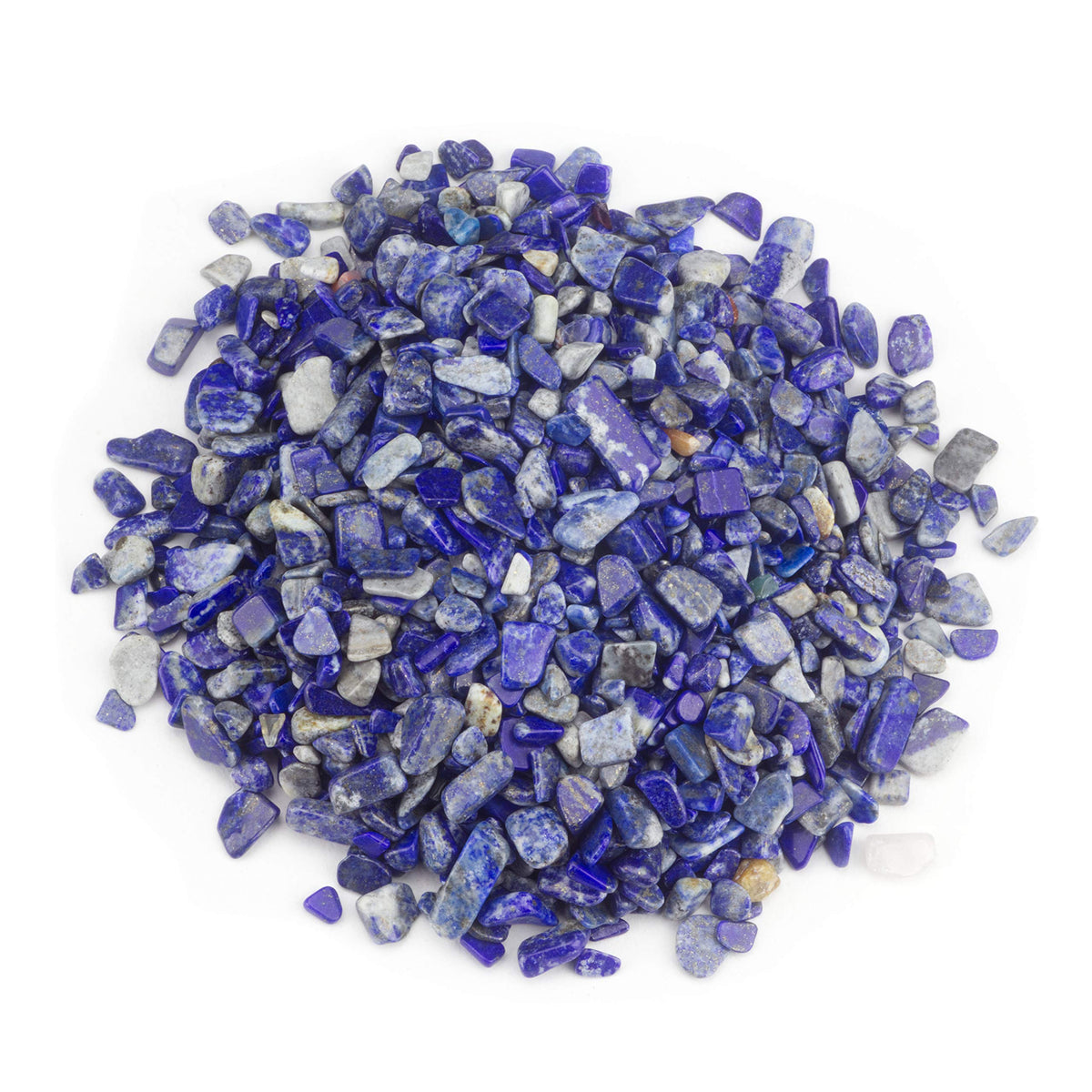 Cherry Tree Collection 1/2 Pound Polished Tumbled Gemstone Chips, Pebbles, Crystal Chips Bulk for Jewelry Making, Healing, Plants, Succulents, Aquariums, Decoration, Chakra (Lapis)
