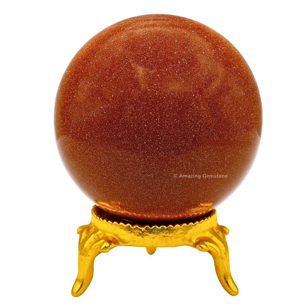 Amazing Gemstone Red Goldstone Crystal Ball with Stand - 2 Inches Crystal Sphere Meditation Balls for Witchcraft and Decorative Balls