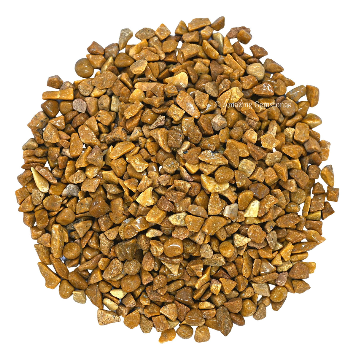 Yellow Jasper Crystal Chips Aquarium Gravel Rocks - Amethyst Chips Bulk Fish Tank Gravel, Small Tumbled Stone Chips and Tiny Crystals for Decoration (Natural AAA Grade Gemstones)