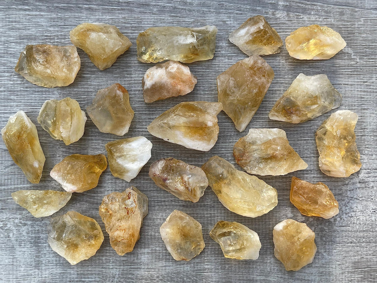 GAF TREASURES Wholesale Raw Citrine Crystals, Natural Citrine Stone, Natural Rough Citrine Crystals, Citrine Rough, Citrine Healing Crystals (Citrine, 0.25 Pound)