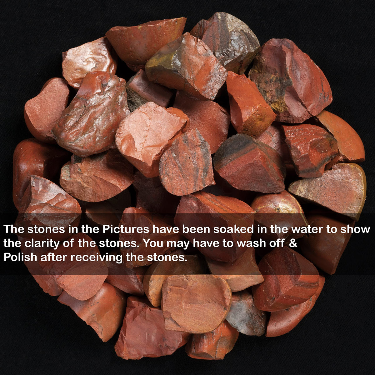 Crocon® 1LB Red Jasper Rough Bulk Rocks Natural Stone Spiritual Gifts Raw Gemstone Crystals and Stones Tumbling Cabbing Polishing Gem Mining Chakra Balancing Reiki Healing Home Office Décor