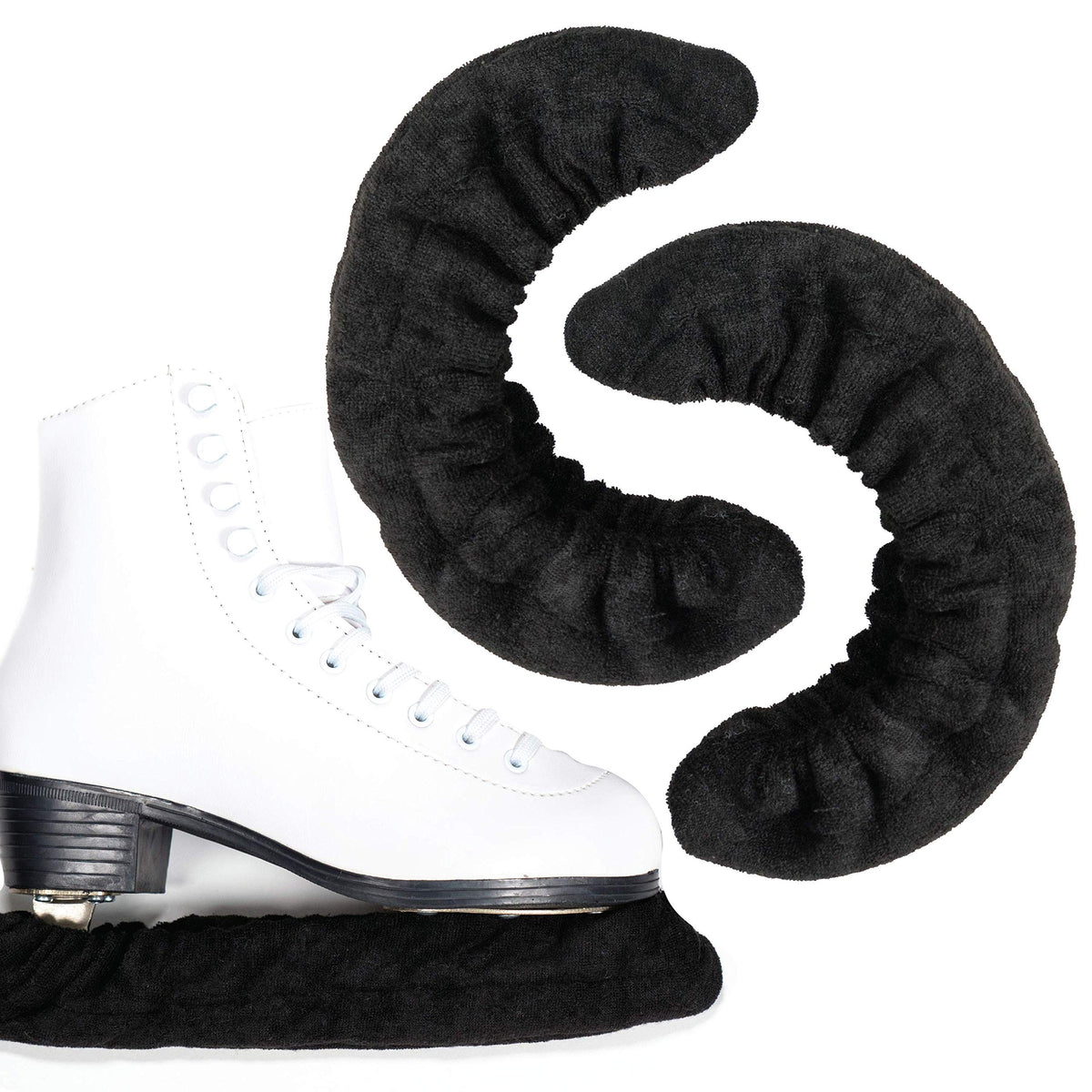 Athletico Ice Skate Blade Covers - Guards for Hockey Skates, Figure Skates, and Ice Skates - Skating Soakers Cover Blades from Youth to Adult Size - Men, Women, & Kids (Medium, Black)