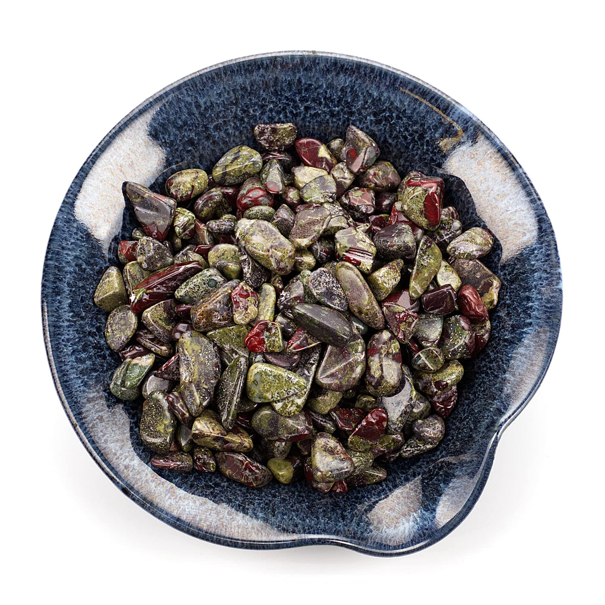 Cherry Tree Collection 1/2 Pound Polished Tumbled Gemstone Chips, Pebbles, Crystal Chips Bulk for Jewelry Making, Healing, Plants, Succulents, Aquariums, Decoration, Chakra (Dragon Blood Jasper-L)