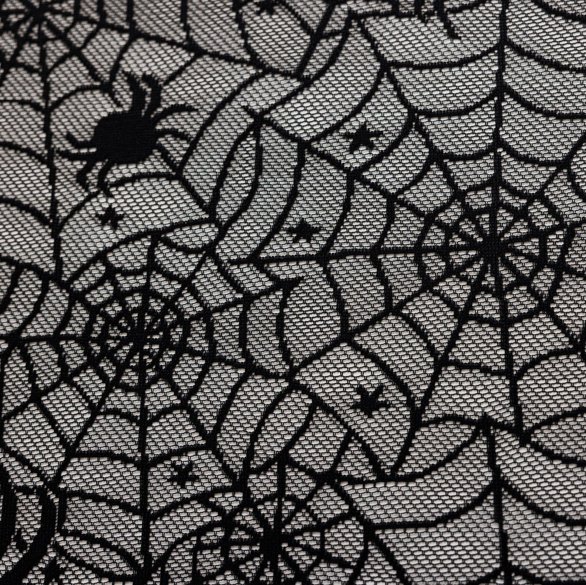 YJ YANJUN Halloween Curtains for Living Room 72 inch Long Goth Black Sheer Curtains 2 Panels Spooky Spiderwebs Halloween Decoration for Party Supplies Garage Door 55Wx72L Inch