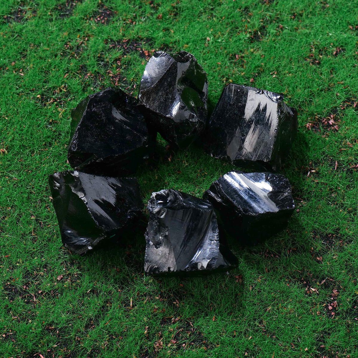 Apengshi Black Obsidian Raw Crystals 2PCS Natural Rough Rocks Healing Crystal and Stones DIY Raw Stones Meditation Fountain Garden Home Decor