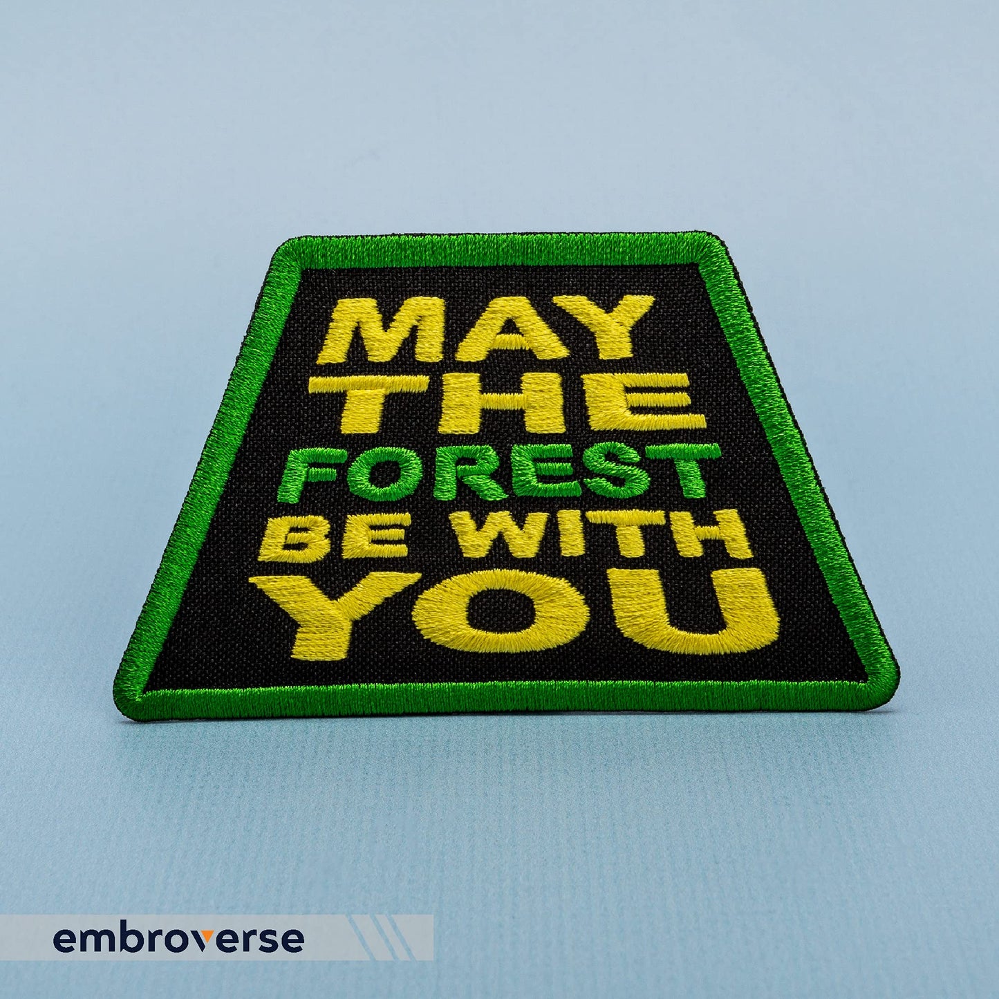 EMBROVERSE May The Forest Be with You Travel Patch - Funny Embroidered Iron On Patches - Size: 3.9 x 2.4 inches