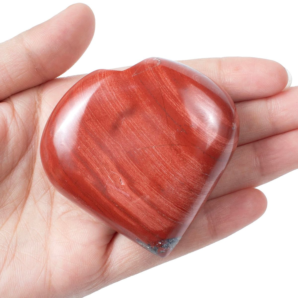 Crocon 50mm Noreena jasper Heart Stone Big Heart Shape Puff Stones Set 450+ Carats Pocket Crystal Healing Tumble Collection Palm Worry Stone Good Luck Charm Meditation Gift Craft Home Decor