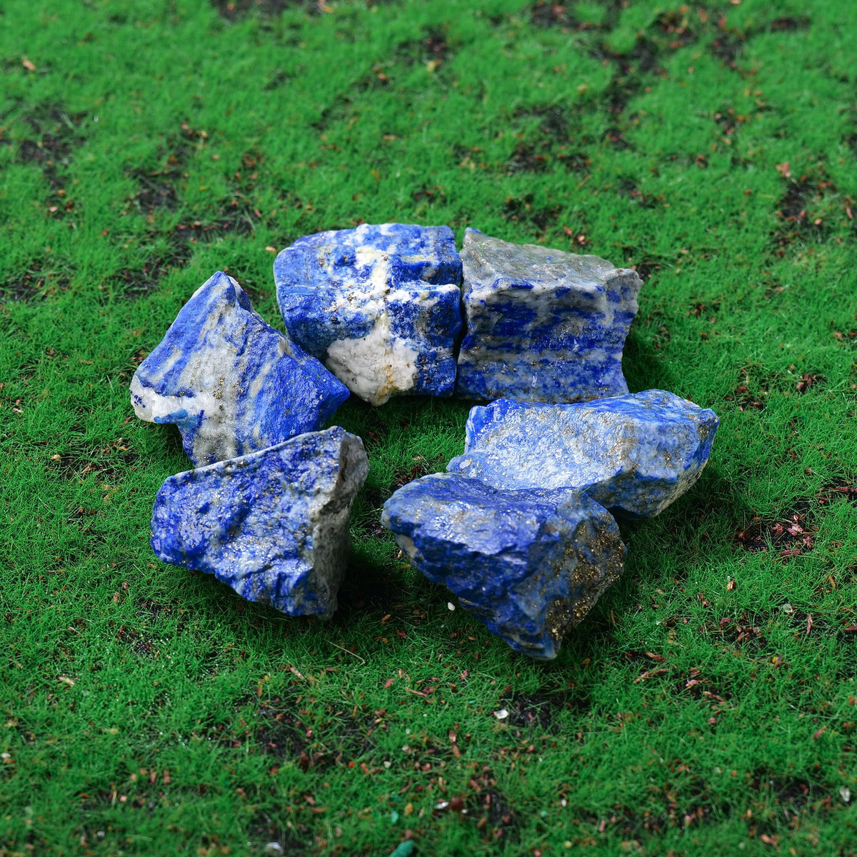 Apengshi 1.2-2'' Lapis Lazuli Raw Stone Natural Crystal Healing Crystal and Stone Rough Rocks for Fountain Home Garden Decor Meditation
